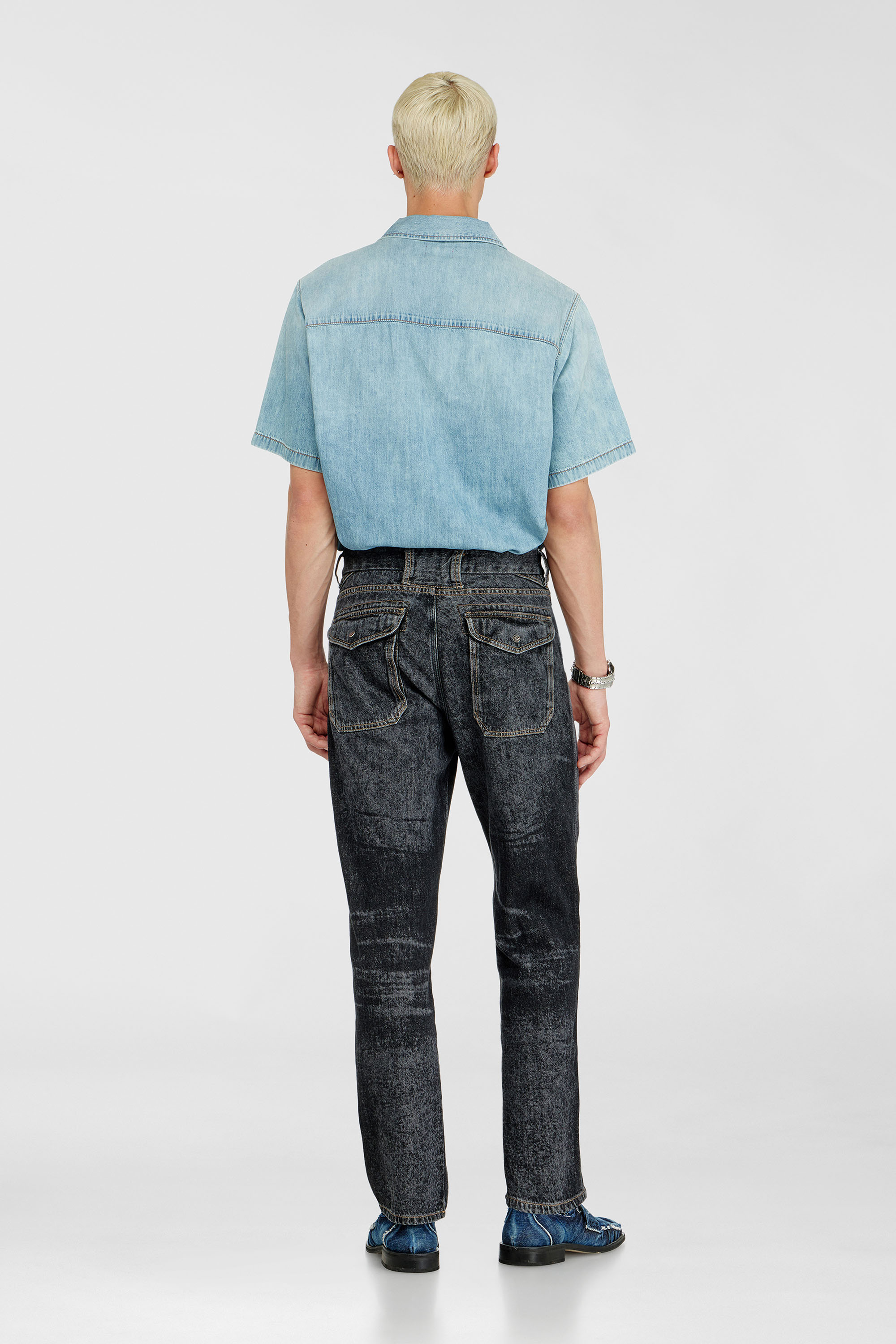 Diesel - Herren Relaxed Jeans D-Marcus 09Q24, Schwarz/Dunkelgrau - 3