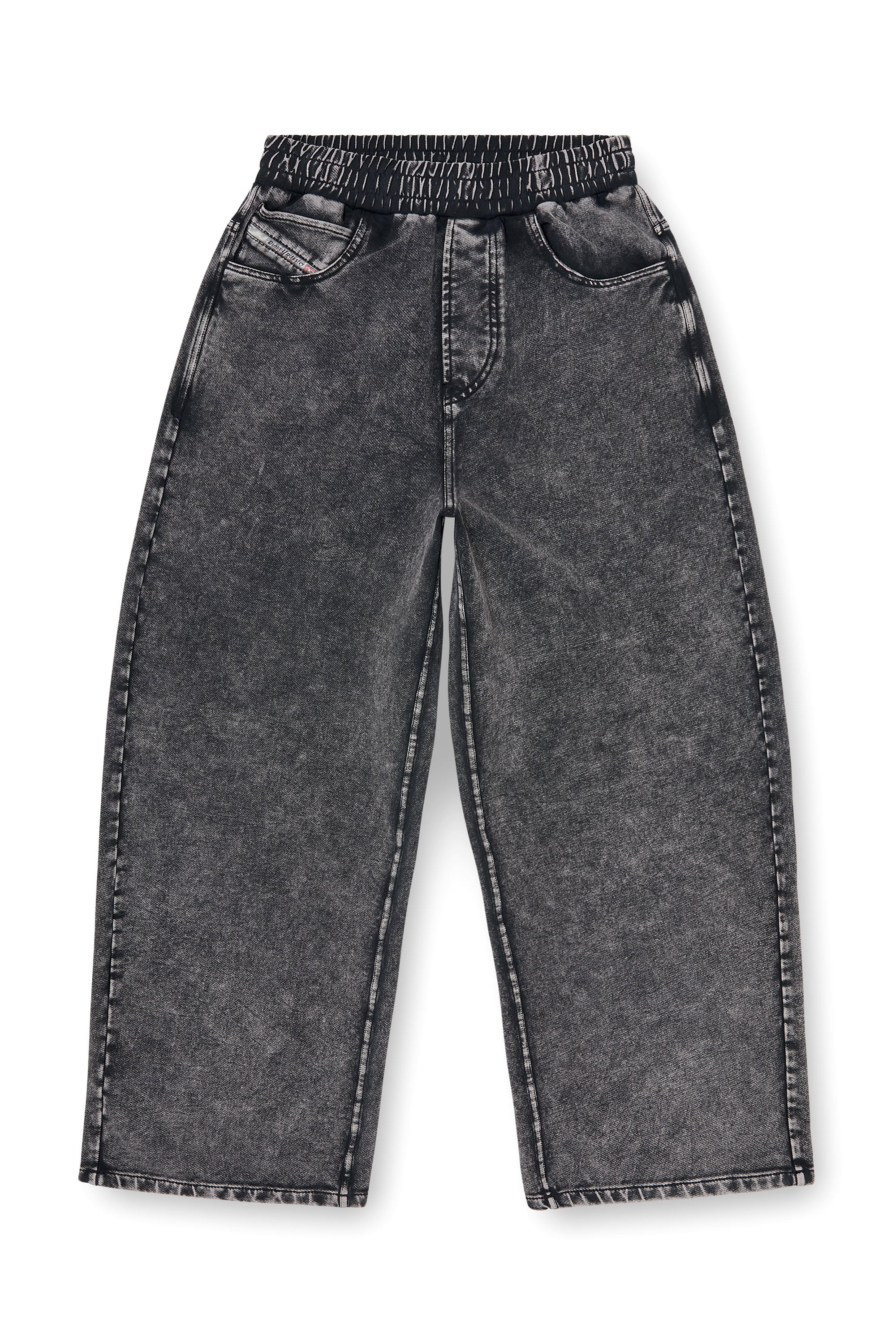 Diesel - P-STUKY, Damen Sweatpants mit Denim-Effekt in Dunkelgrau - 4
