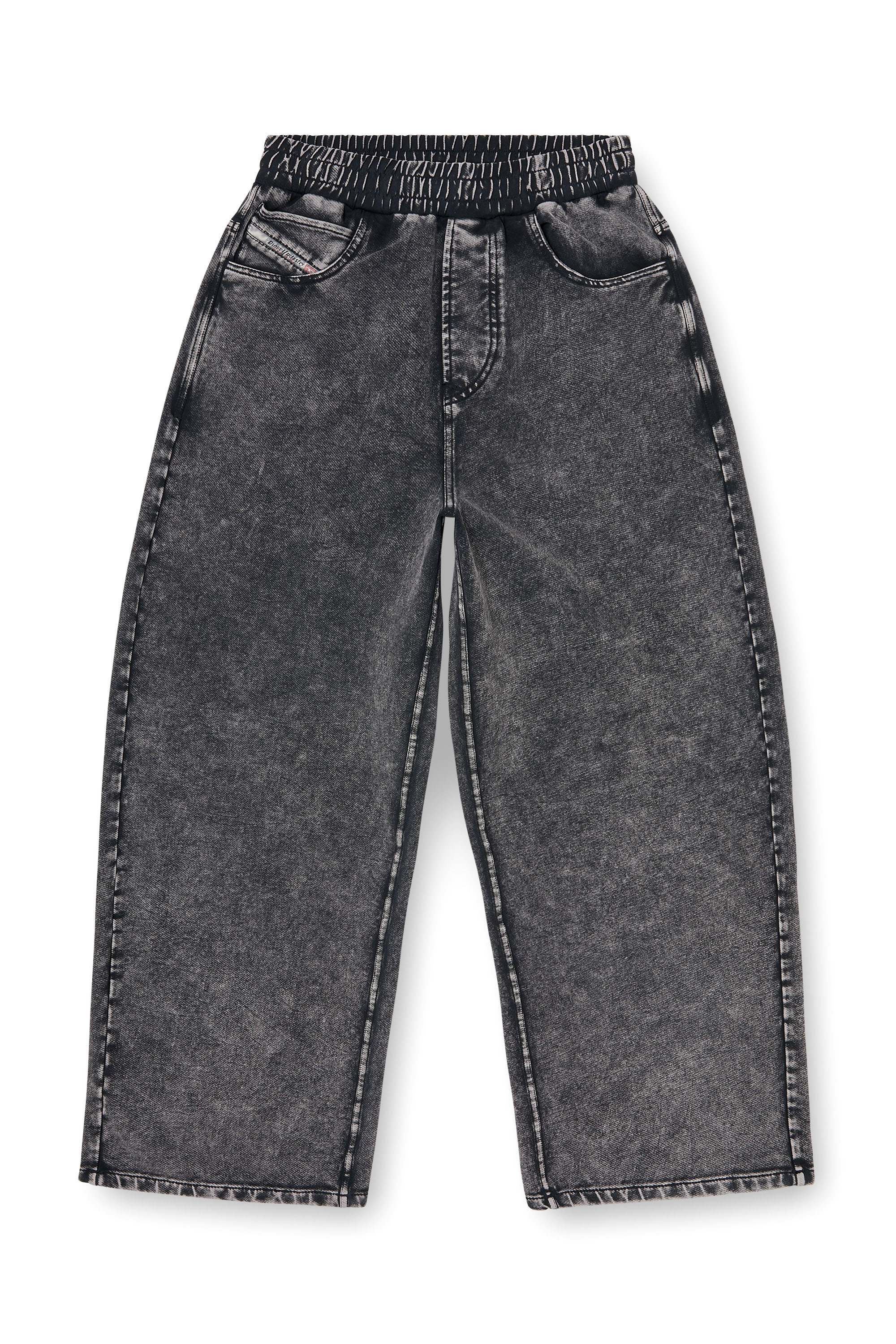Diesel - P-STUKY, Damen Sweatpants mit Denim-Effekt in Dunkelgrau - 2