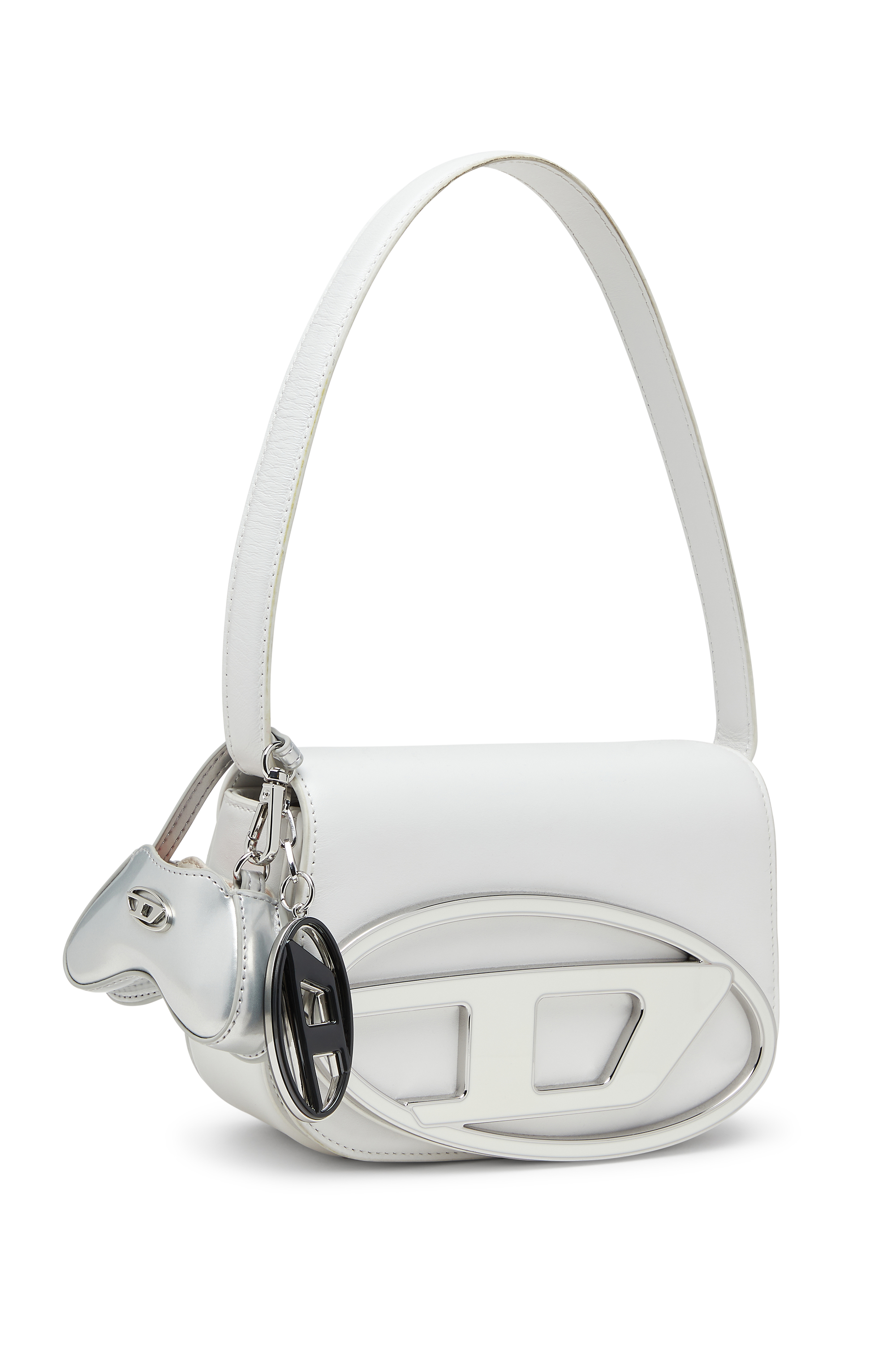 Diesel - 1DR, Damen 1DR-Ikonische Schultertasche aus Nappa-Leder in Weiß - 2