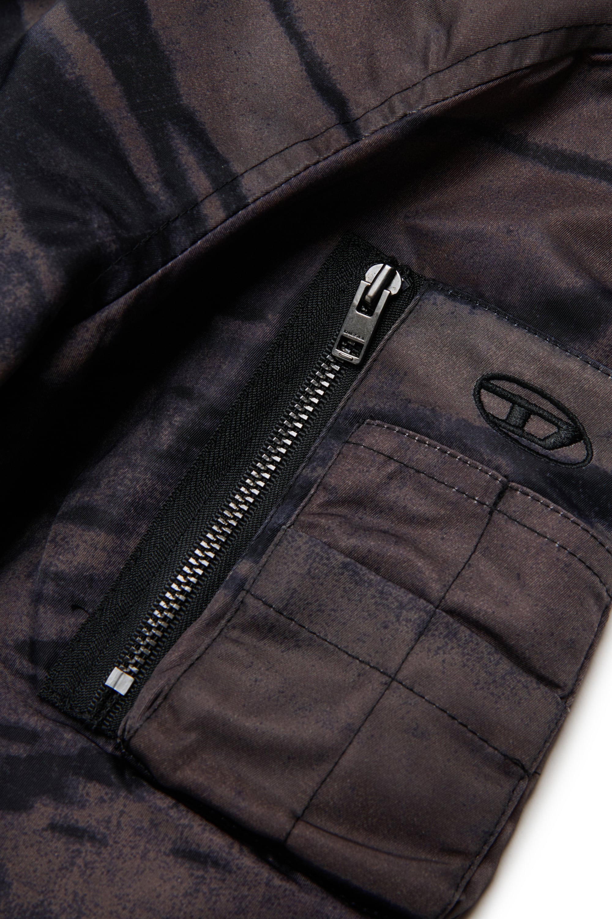 Diesel - JAKEPSDLBZ, Man's Nylon bomber jacket with quilted lining in Green - 4