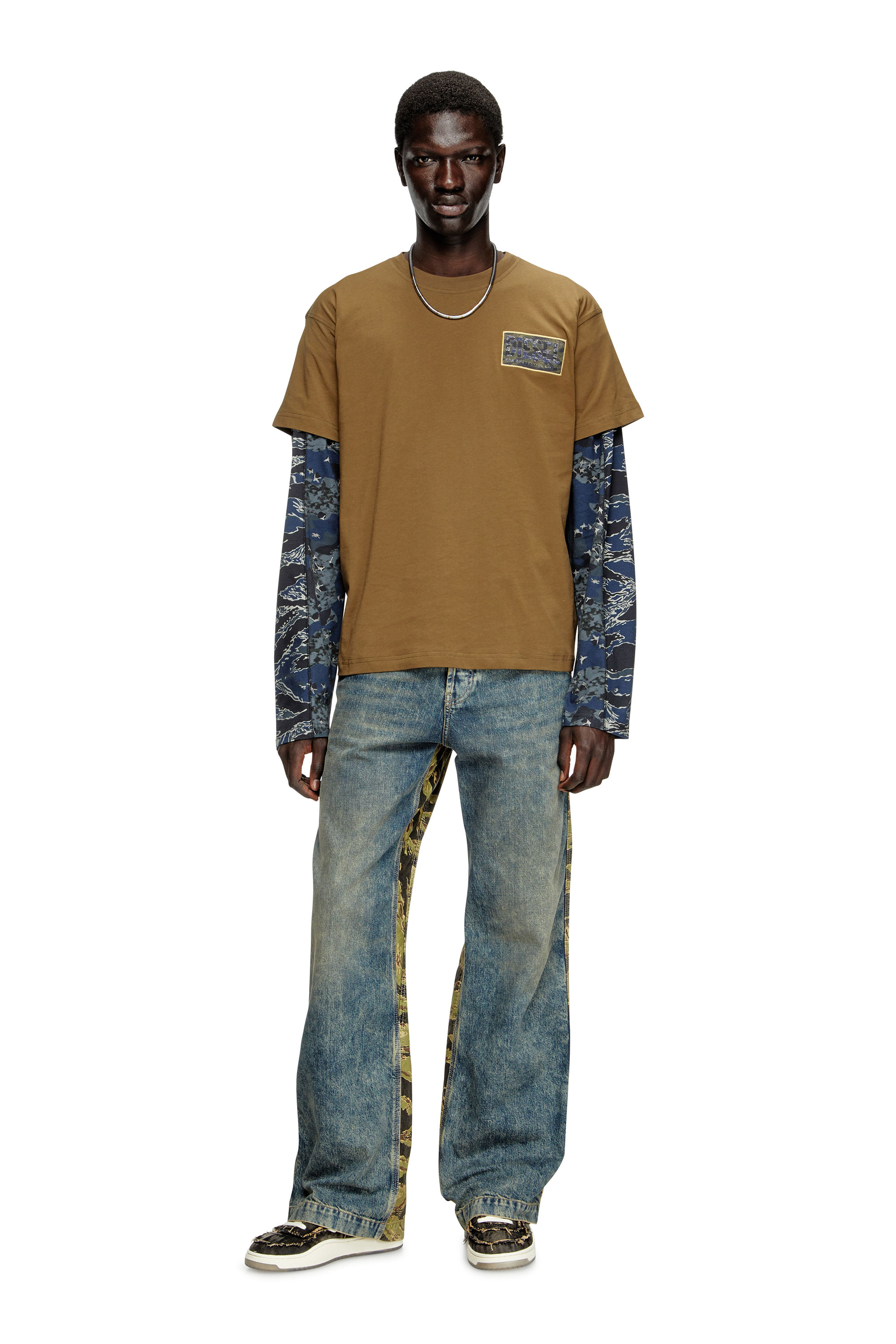 Diesel - S-TRACKER-D LOW, Herren S-Tracker-D-Ausgefranste Sneakers aus Denim mit transparenter Sohle in Schwarz - 2
