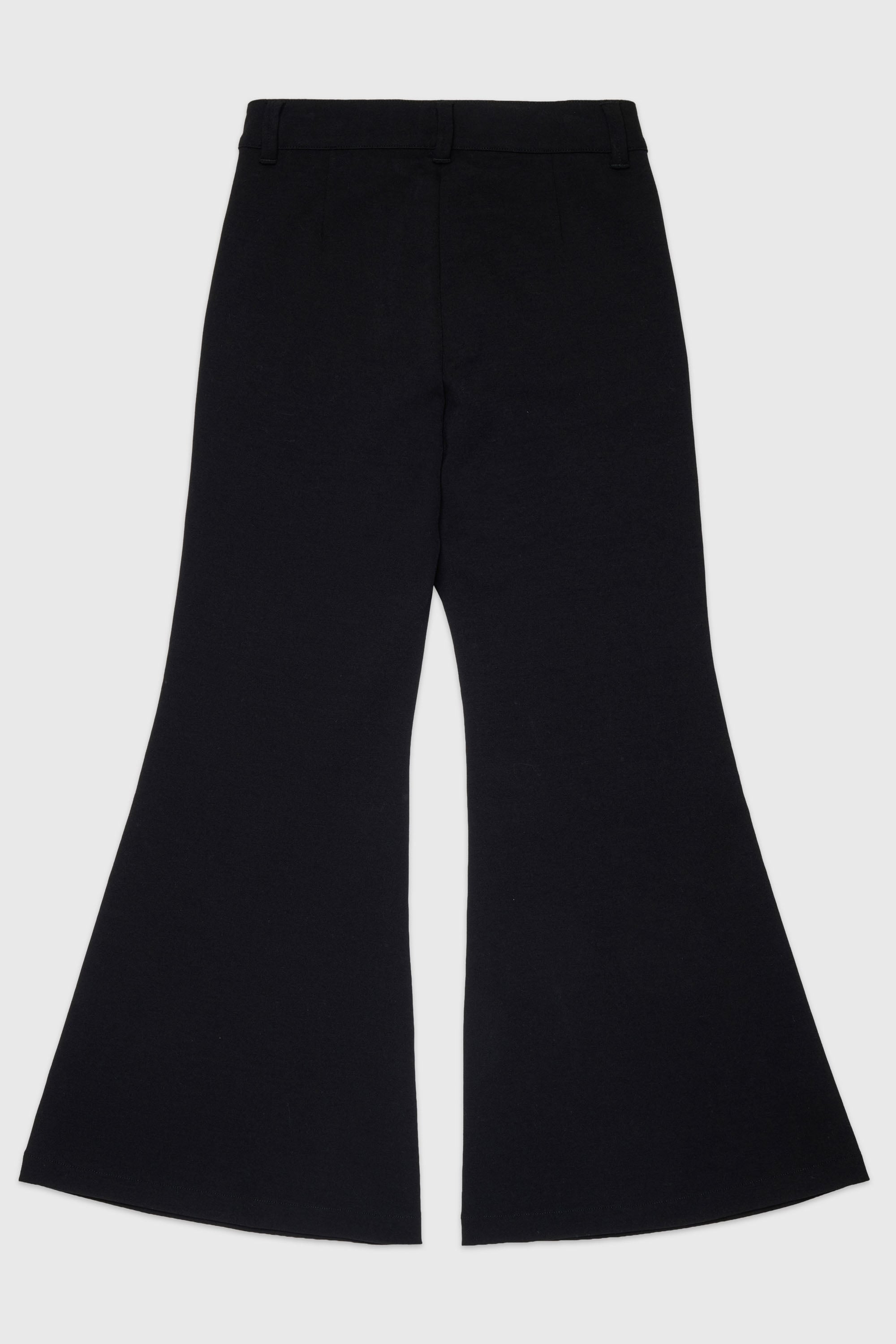 Diesel - PMILX, Damen Ausgestellte Hose aus kompaktem Stretchstoff in Schwarz - 2