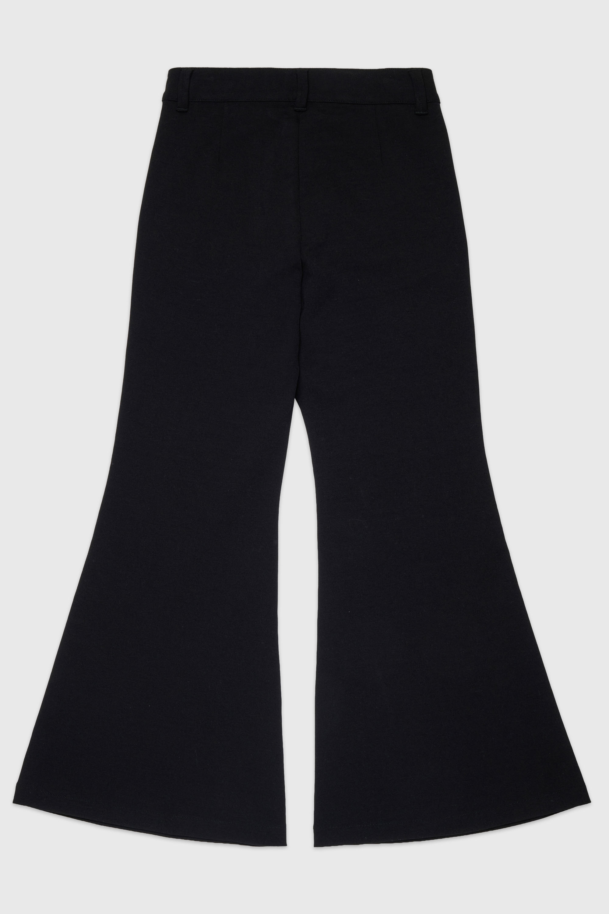 Diesel - PMILX, Damen Ausgestellte Hose aus kompaktem Stretchstoff in Schwarz - 2