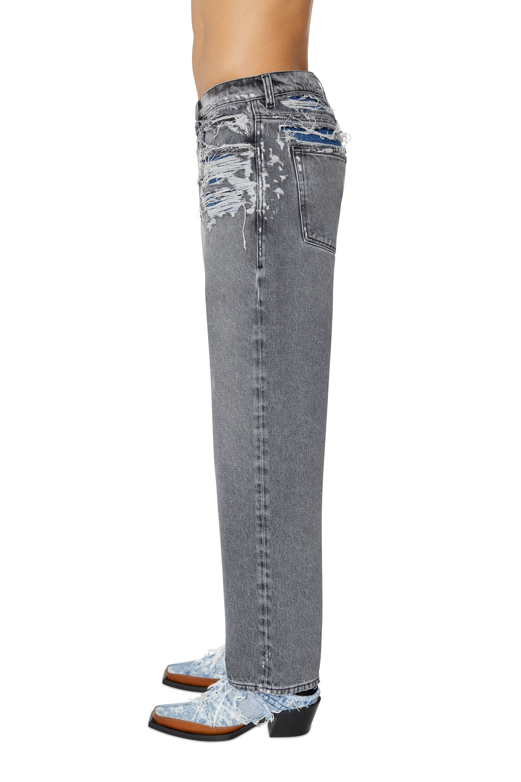 Diesel - 2010 D-Macs 007J4 Straight Jeans, Schwarz/Dunkelgrau - Image 4