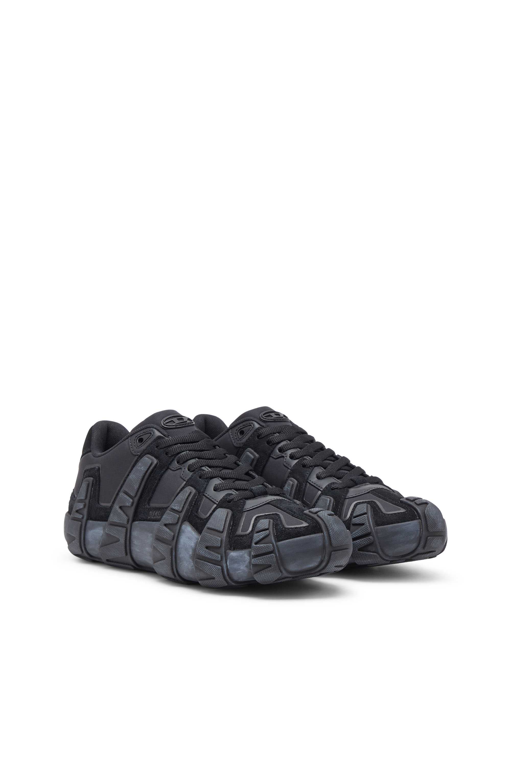 Diesel - S-D-GRIFFE LOW, Herren S-D-Griffe - Turnschuhe aus Nylon in Schwarz/Blau - 2
