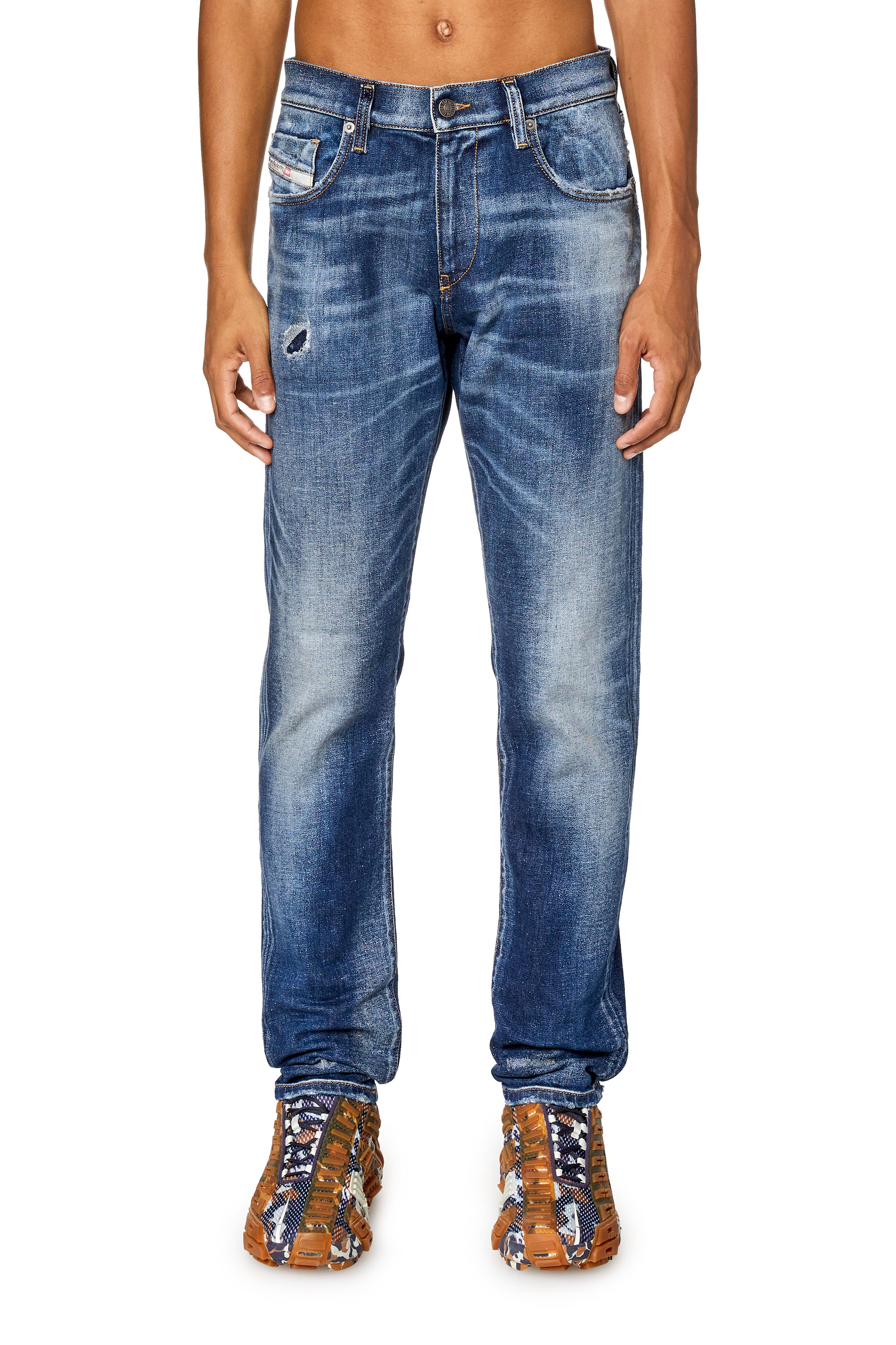 Diesel - Slim Jeans 2019 D-Strukt 09G89, Mittelblau - Image 1