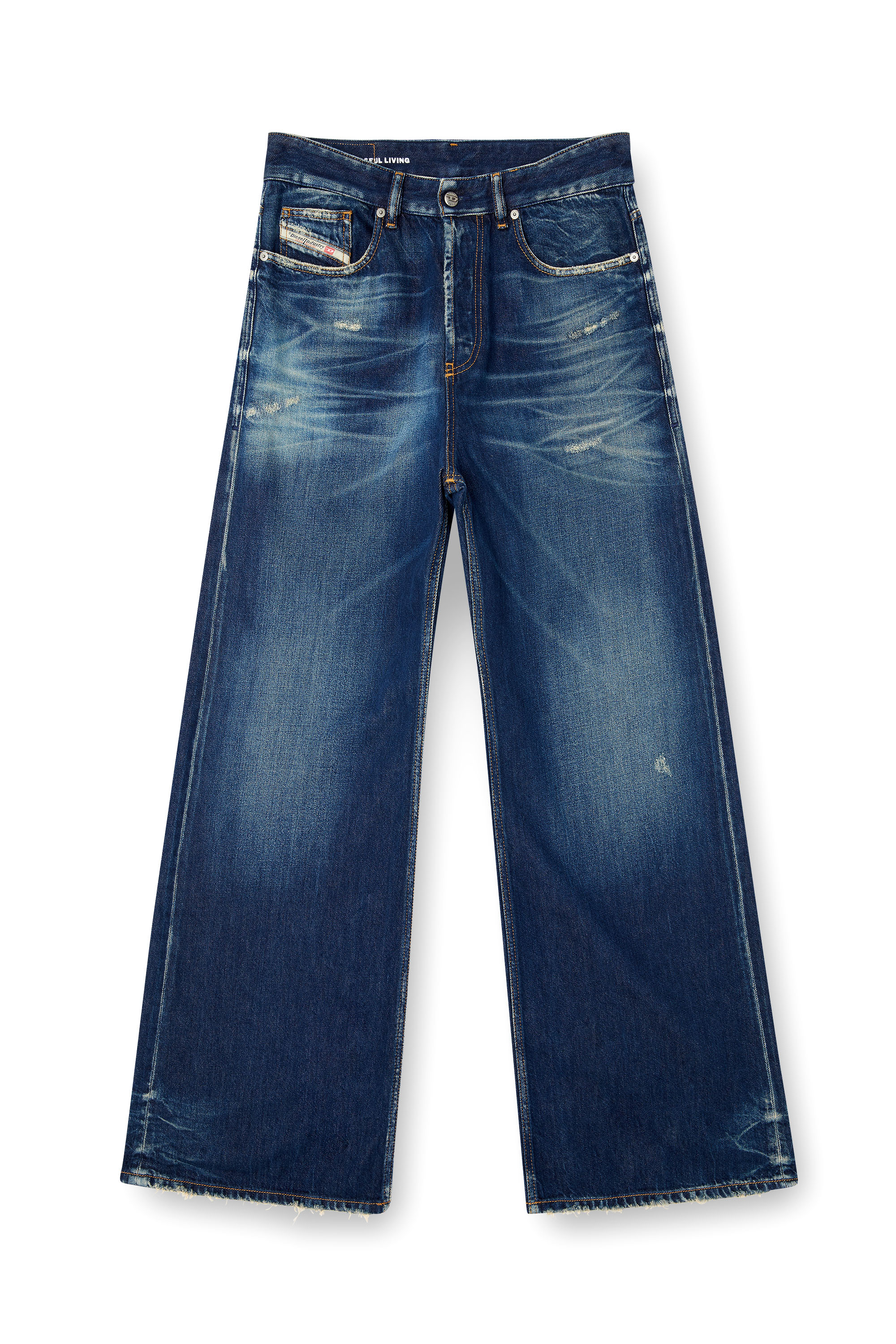 Diesel - Man's Relaxed Jeans D-Rise 09M06, Dark Blue - 3