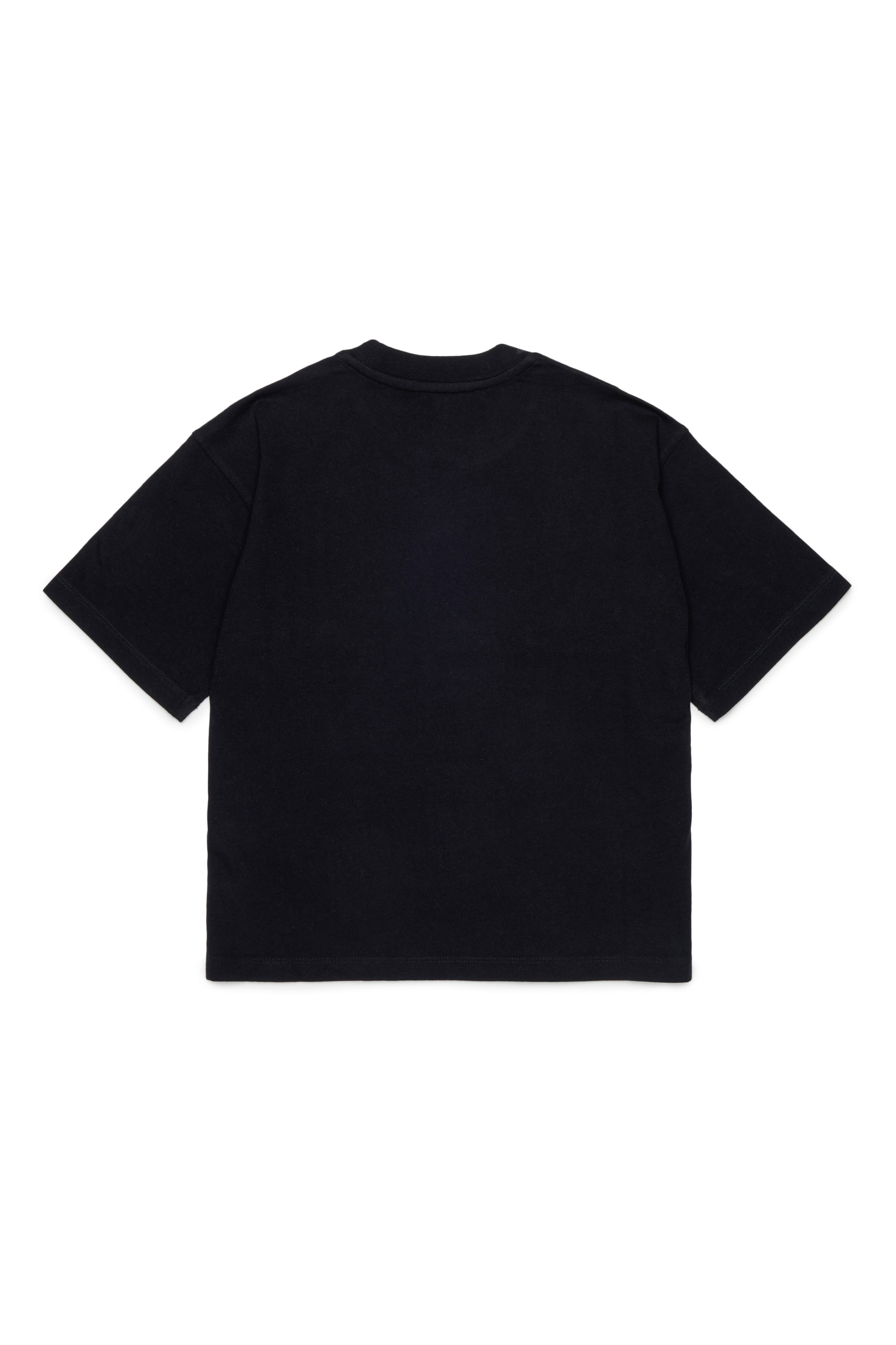 Diesel - TANORMYS2, Woman's Cotton T-shirt with tonal Oval D embroidery in Black - 2