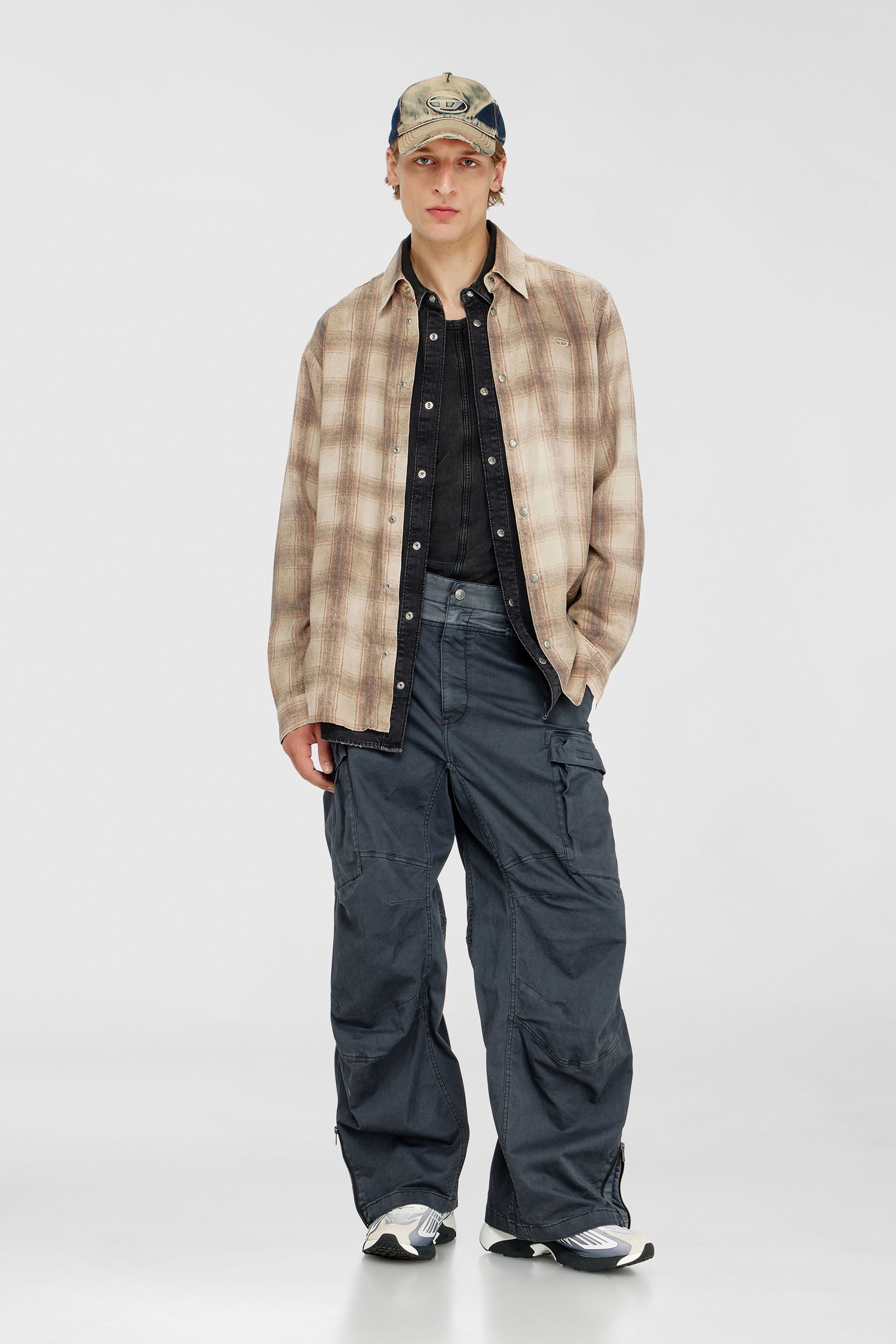 Diesel - P-DELLS, Herren Cargo-Hose aus Baumwolle und Nylon in Blau - 1