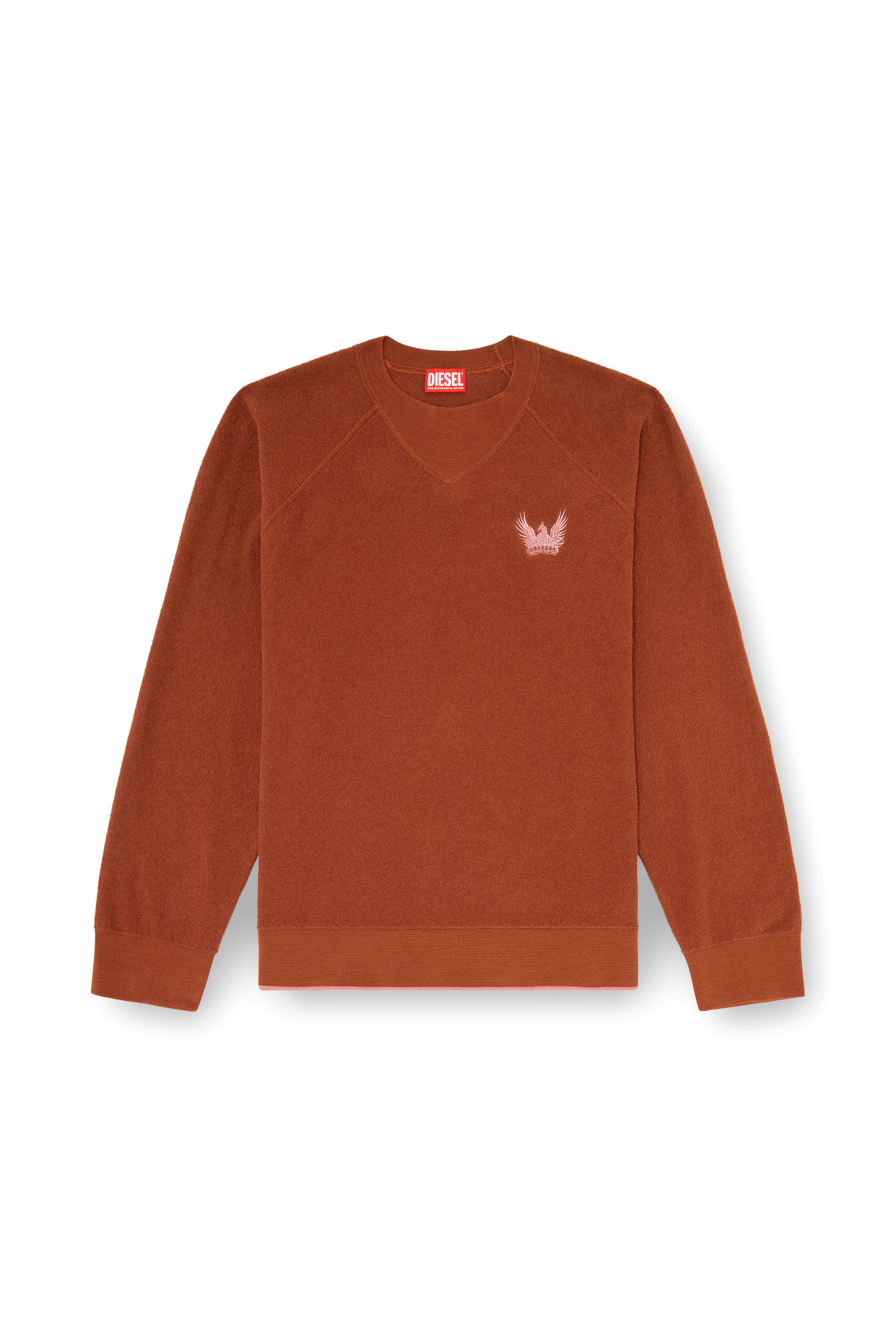Diesel - K-RALFS, Herren Boucl&eacute;-Pullover mit Phoenix-Stickerei in null - 3