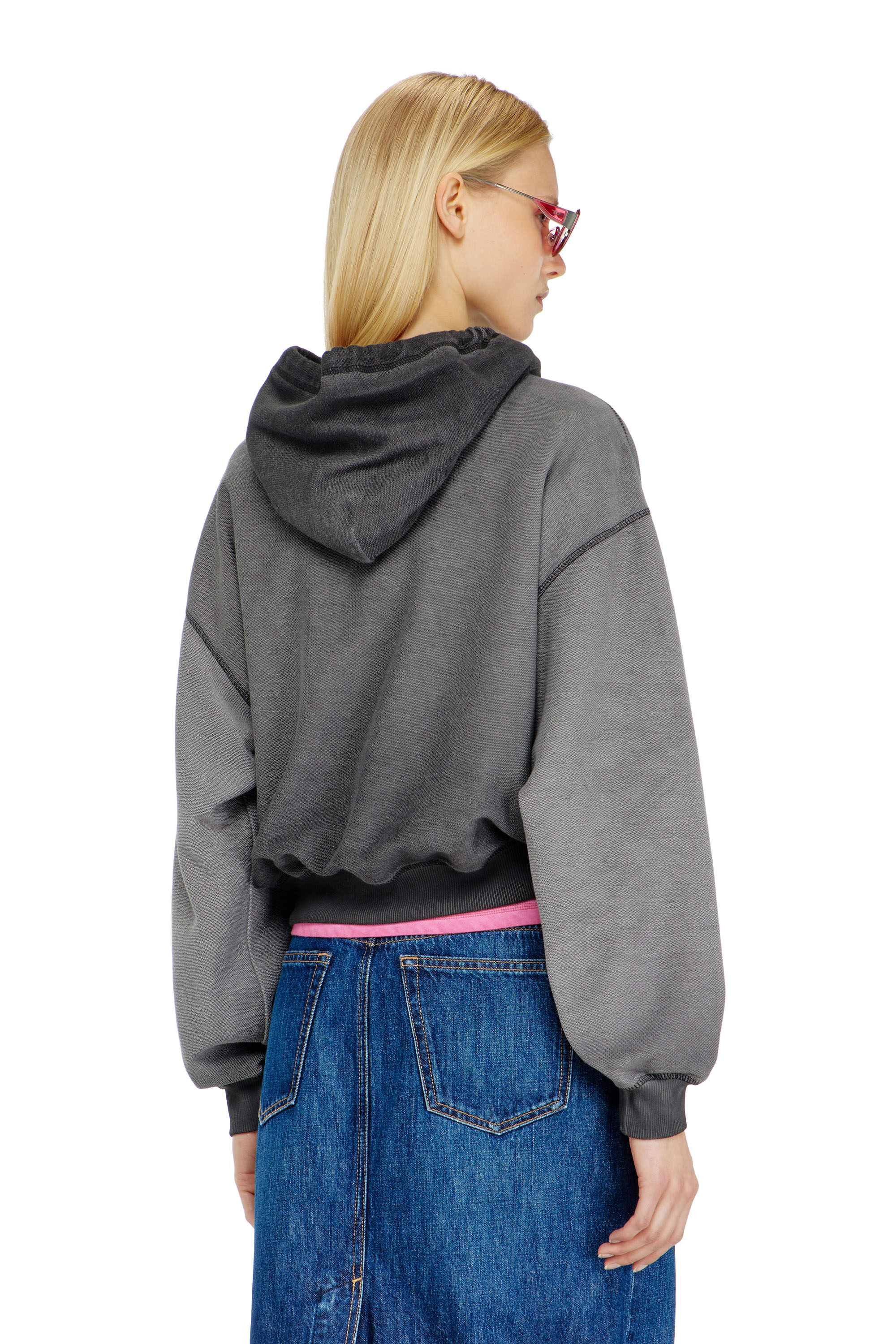 Diesel - F-SUNNY-HOOD, Damen Hoodie mit d&eacute;vor&eacute;-Print in null - 4