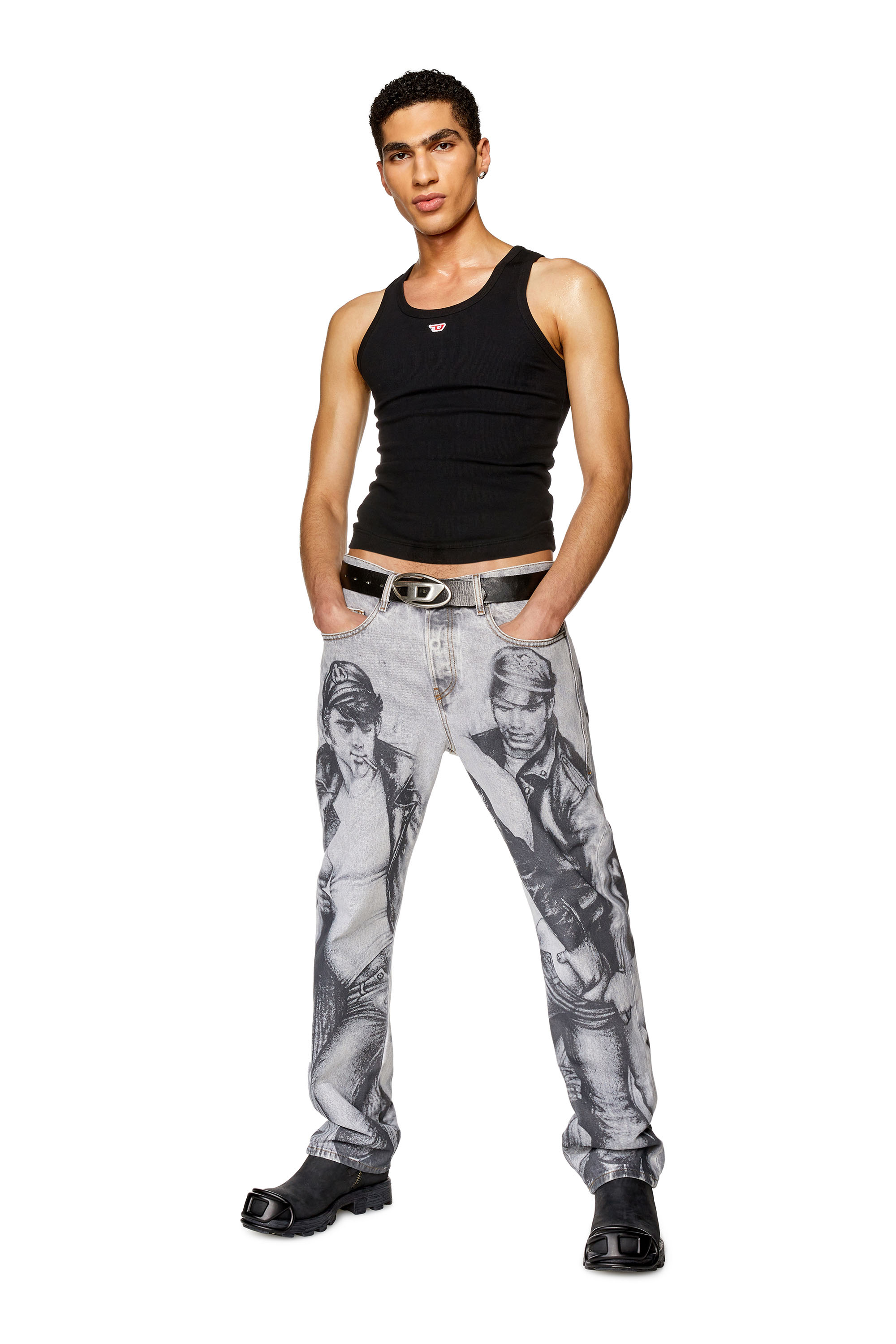 Diesel - 2020 D-Viker 007F8 Straight Jeans, Grau - Image 6