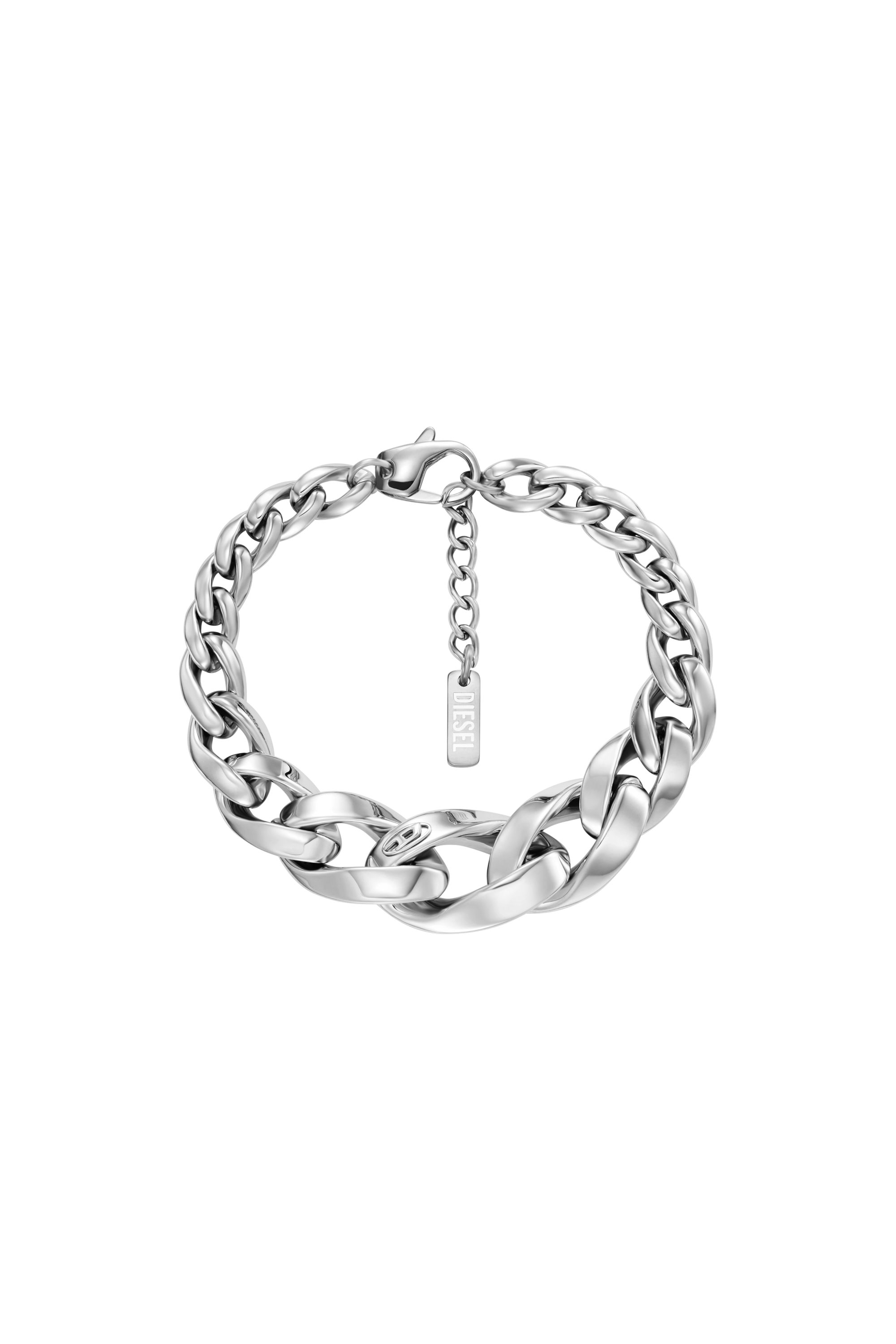 Diesel - DX1721040, Unisex Kettenarmband aus Edelstahl in Silber - 1