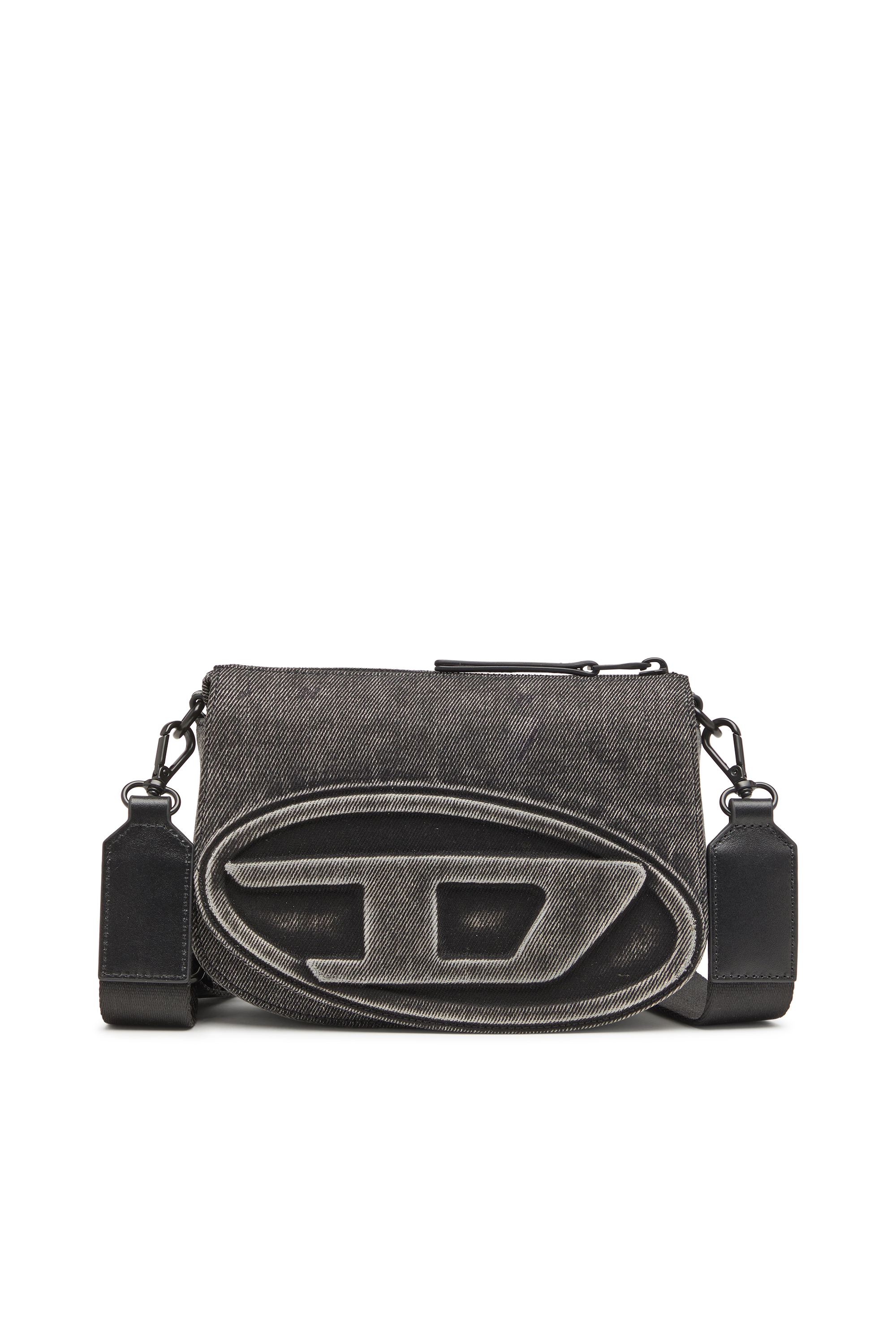 Diesel - 1DR CAMERA BAG, Unisex 1DR-Kameratasche aus gewaschenem Denim in Jeansgrau - 1