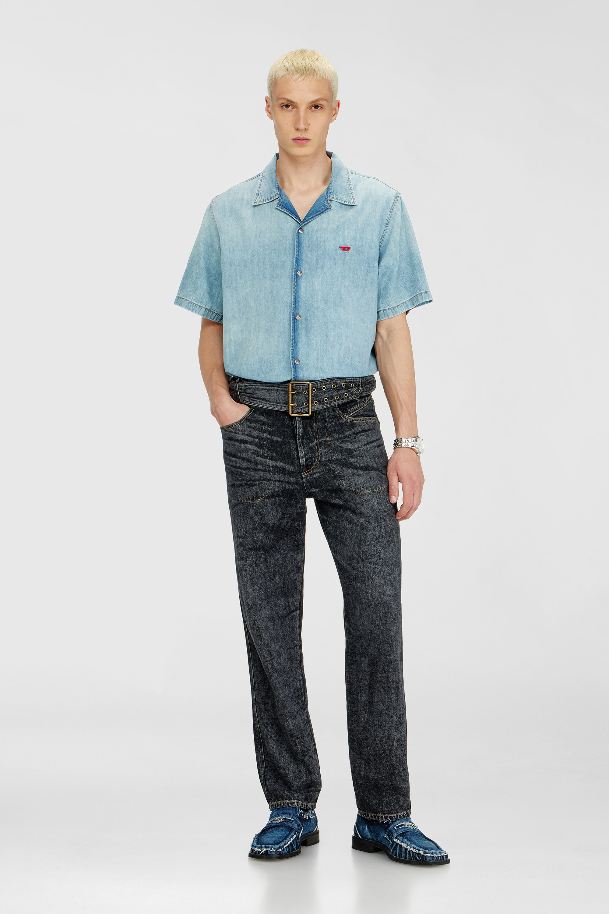 Diesel - Herren Relaxed Jeans D-Marcus 09Q24, Schwarz/Dunkelgrau - 2