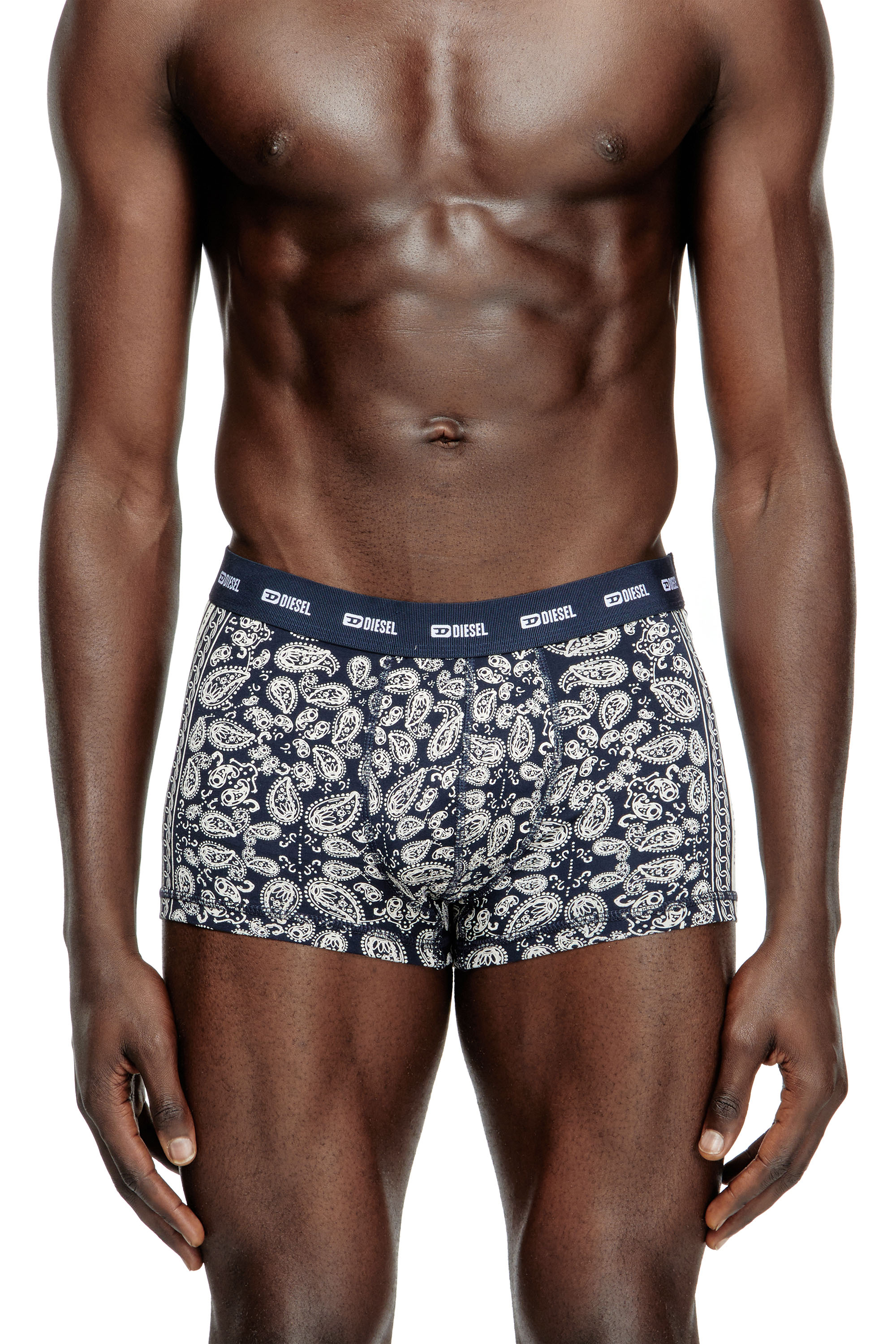 Diesel - DAMIEN-UTLT-3PACK, Herren Retropants im Dreierpack mit Bandana-Print in Blau/Weiss - 2
