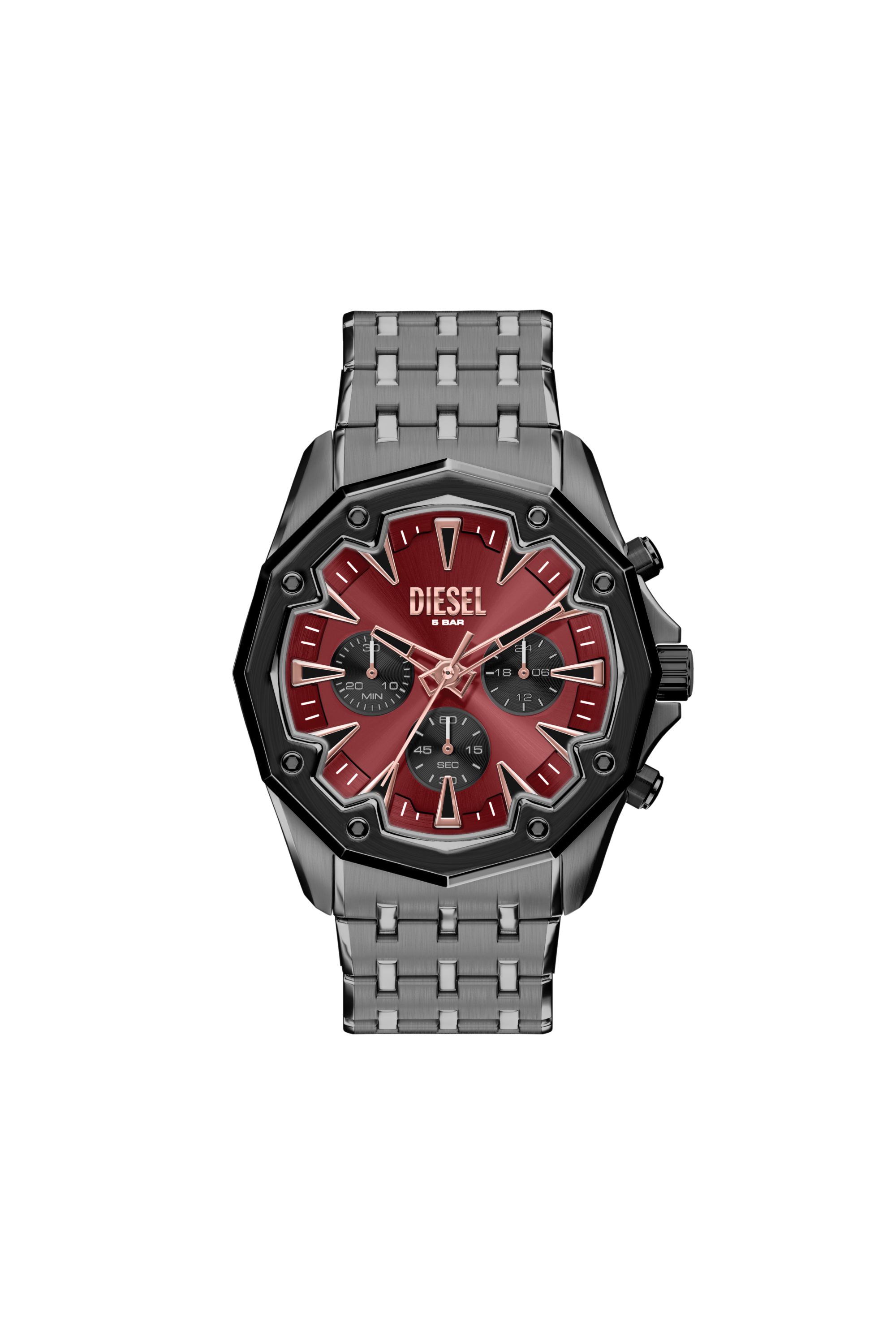 Diesel - DZ4715 WATCH, Herren Stinger Uhr aus Edelstahl in Gunmetal-Optik in Dunkelgrau - 1