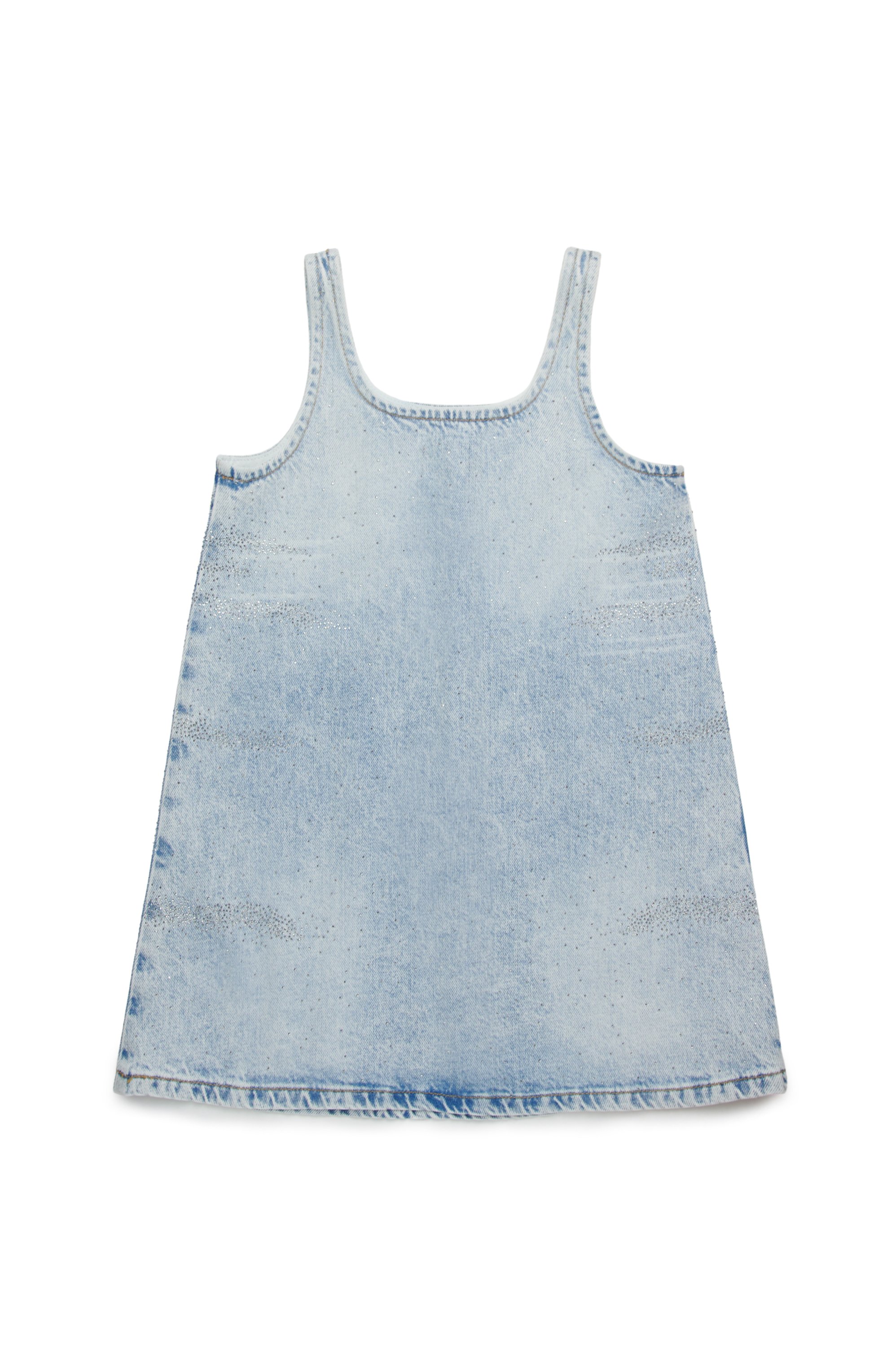 Diesel - DORY, Damen Kleid aus Denim mit Mikrosteinen in Hellblau - 2