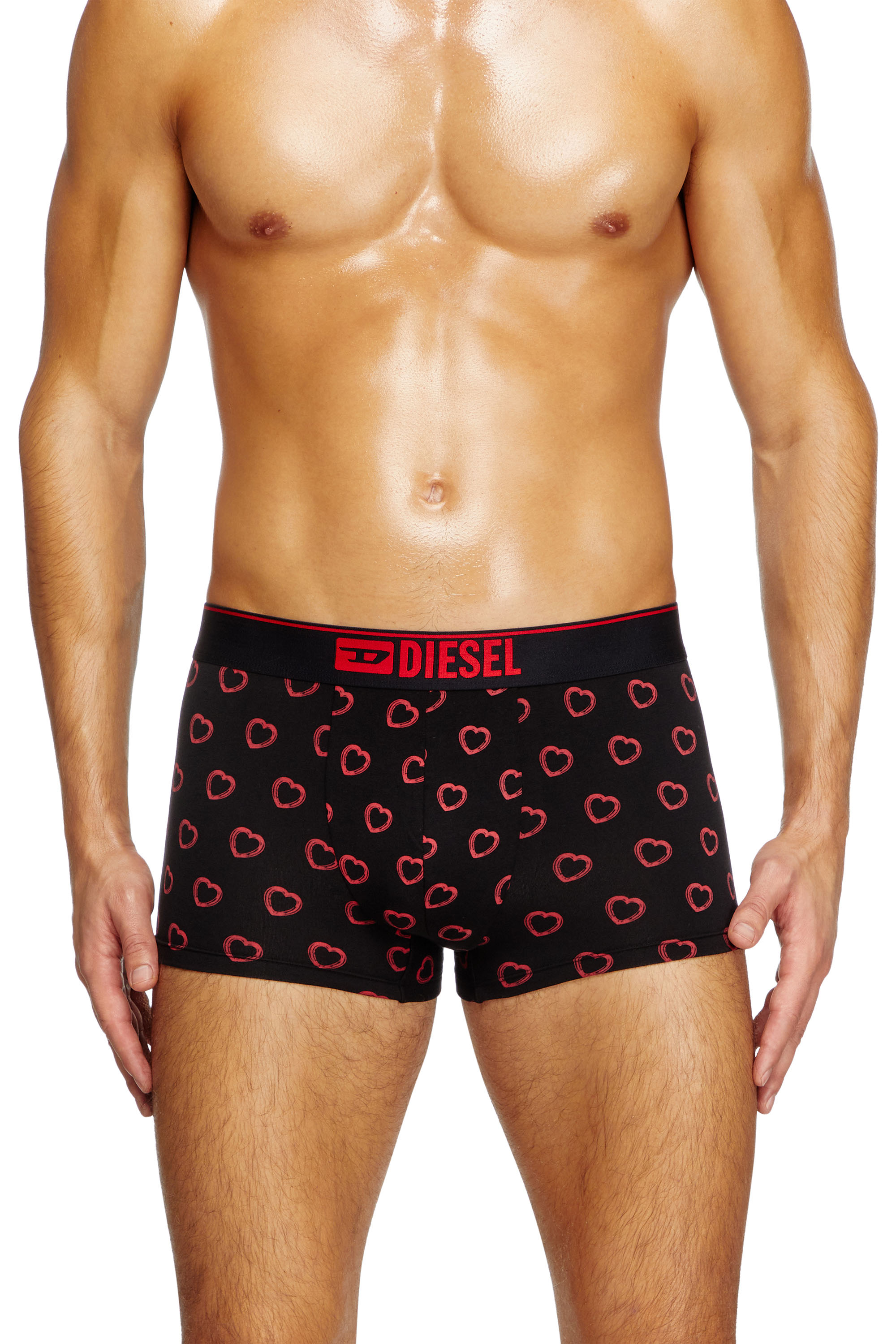 Diesel - DAMIEN-GFT-3PACK, Herren Retropants mit Herz-Motiv im Dreierpack in Rot/Schwarz - 2