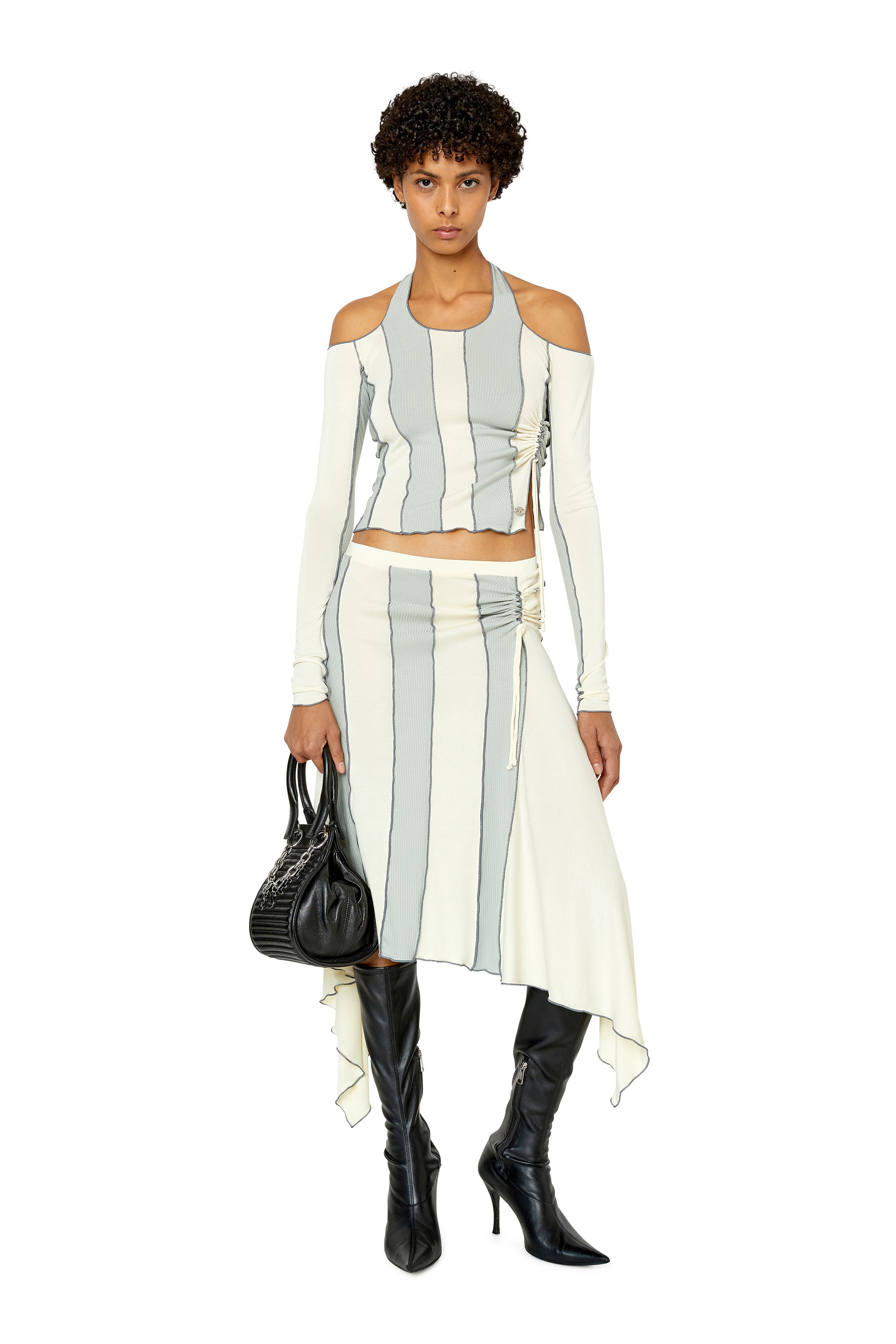 Diesel - T-LINS, Blau/Weiss - Image 4