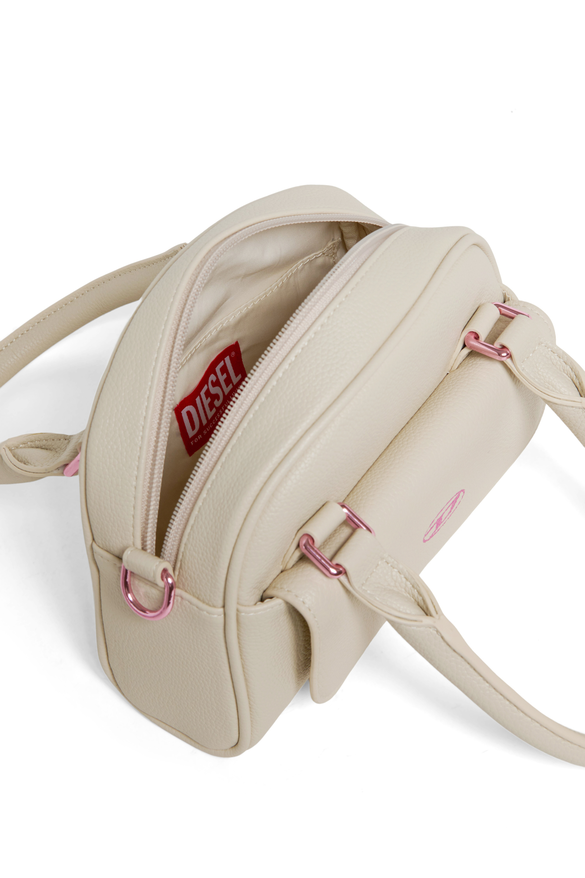Diesel - WREDY, Damen WREDY - Tasche aus genarbtem beschichtetem Gewebe in Wei&szlig; - 4