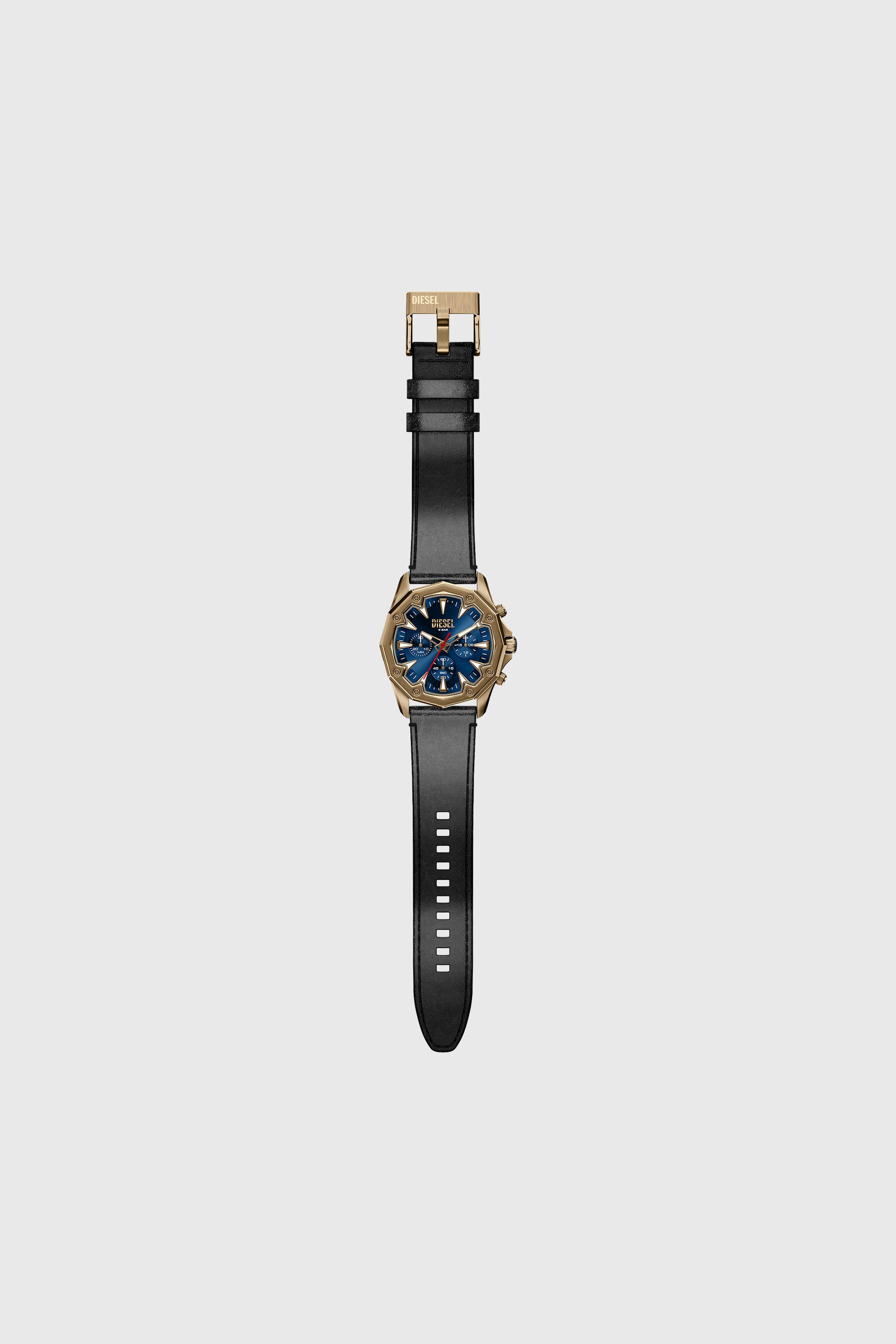 Diesel - DZ4733 WATCH, Herren Stinger Uhr mit Lederarmband in Altgoldoptik in Schwarz - 2