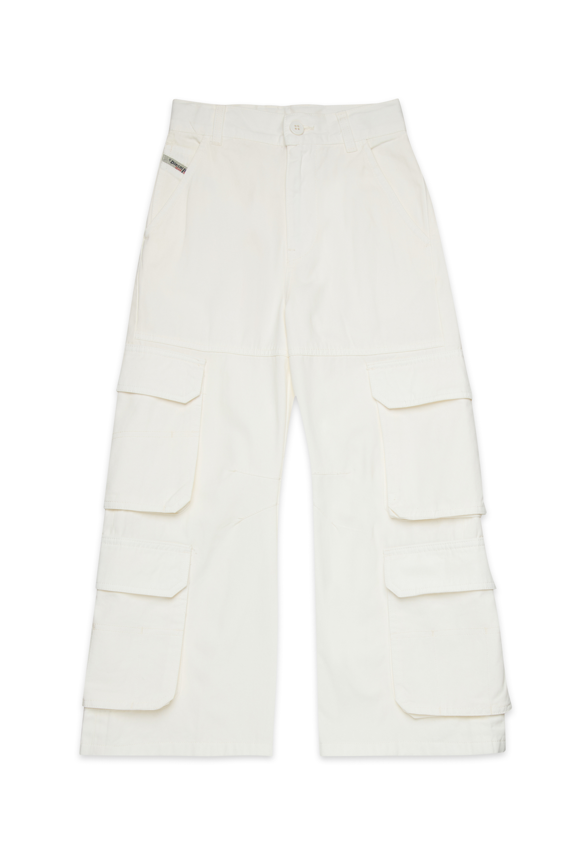 Diesel - PDARGJXCARGO, Woman's Multi-pocket cargo pants in White - 1