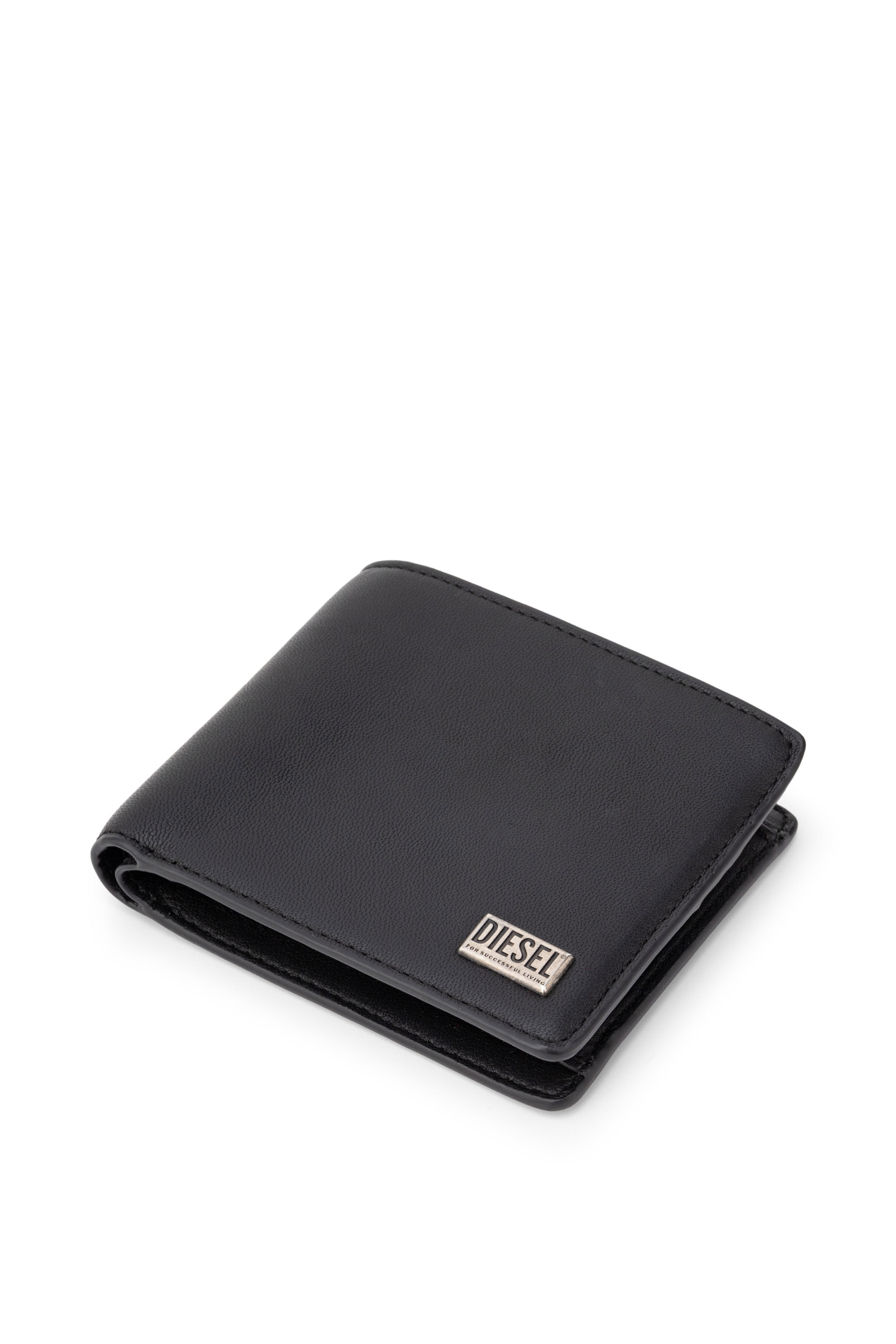 Diesel - BISCOTTO BI FOLD COIN S 3D, Herren Portemonnaie im Faltdesign aus semi-glänzendem Leder in null - 3
