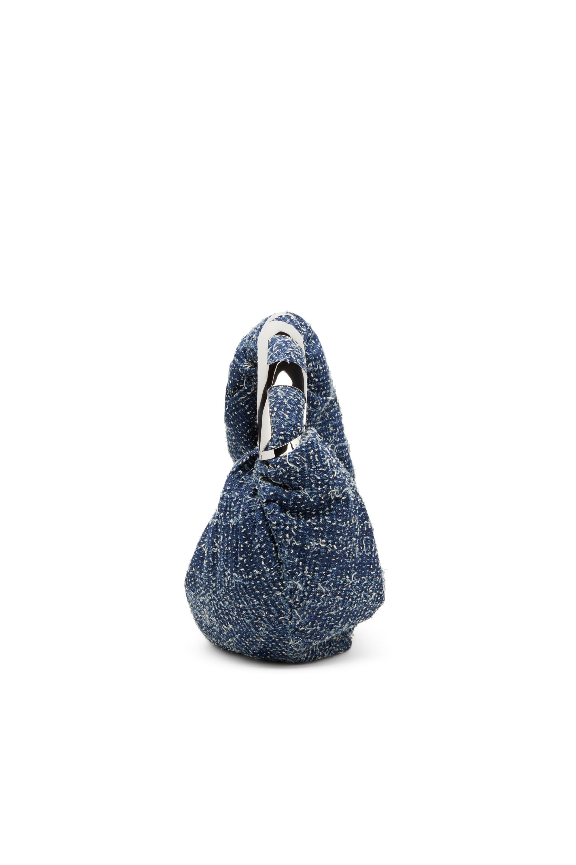 Diesel - GRAB-D HOBO S, Damen Grab-D S-Hobo-Tasche aus Bouclé-Denim in Blau - 3