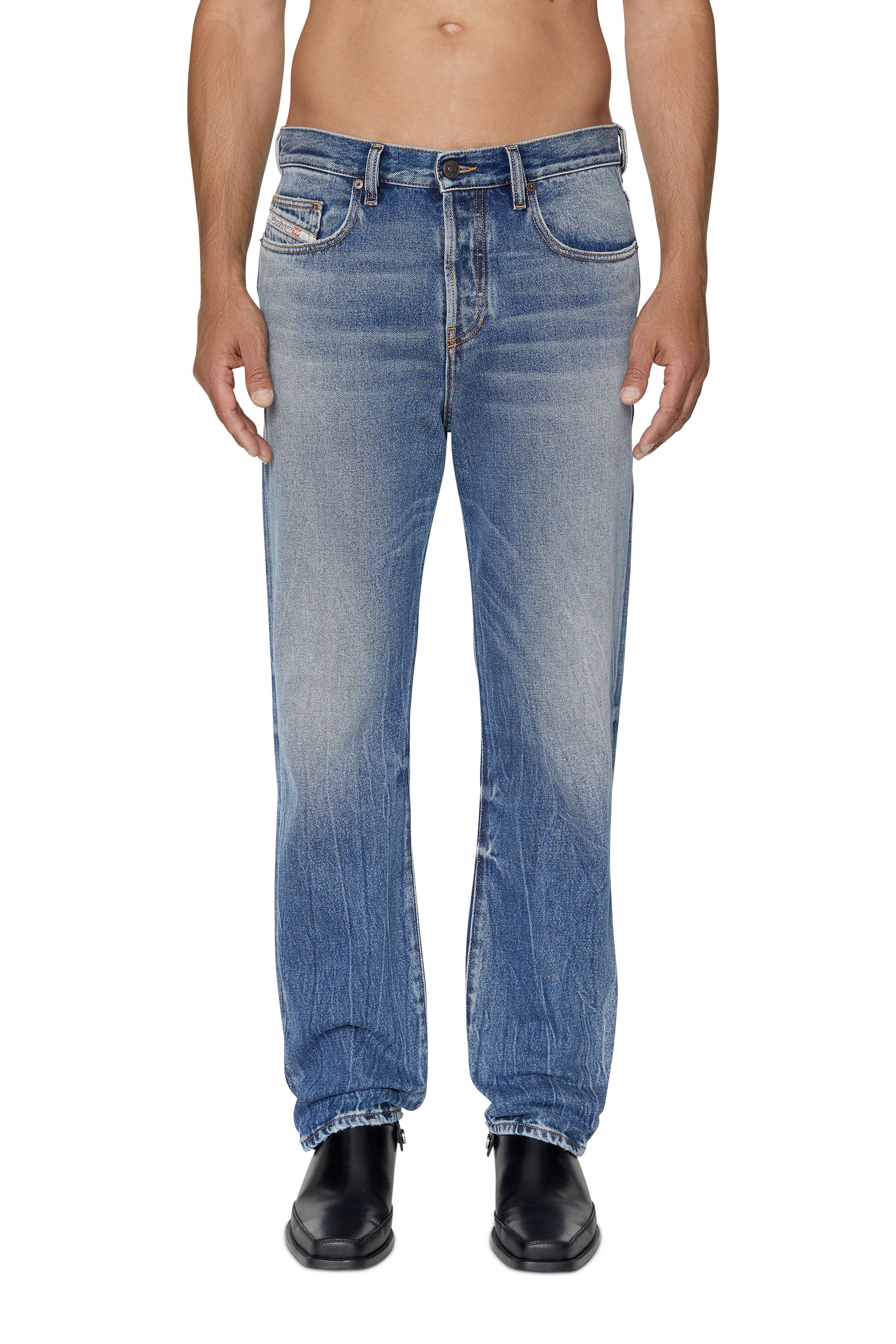 2020 D-VIKER 09D55 Straight Jeans, Mittelblau - Jeans