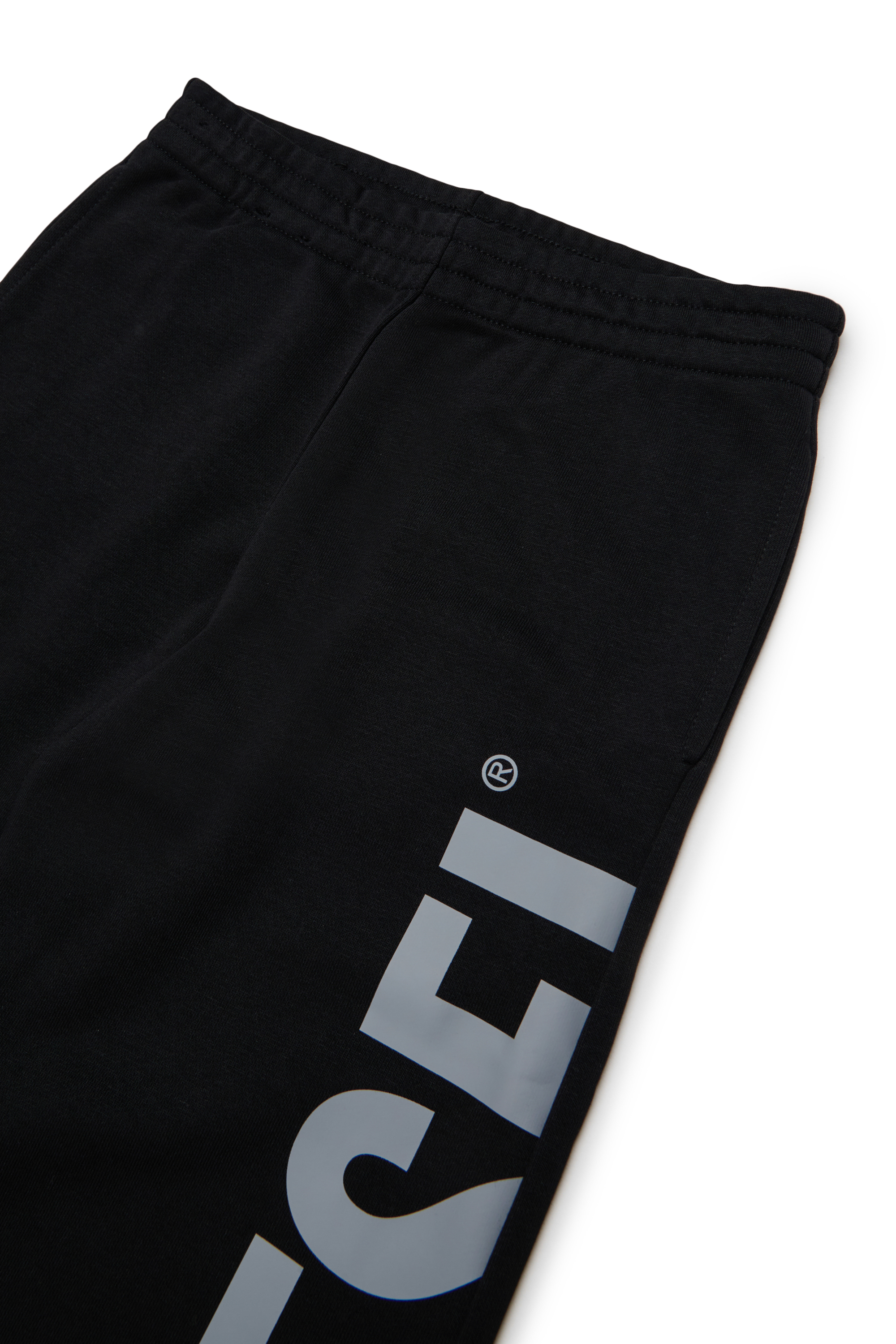 Diesel - PRES, Herren Sweatpants mit abgeschnittenem Logo-Print in Schwarz - 3
