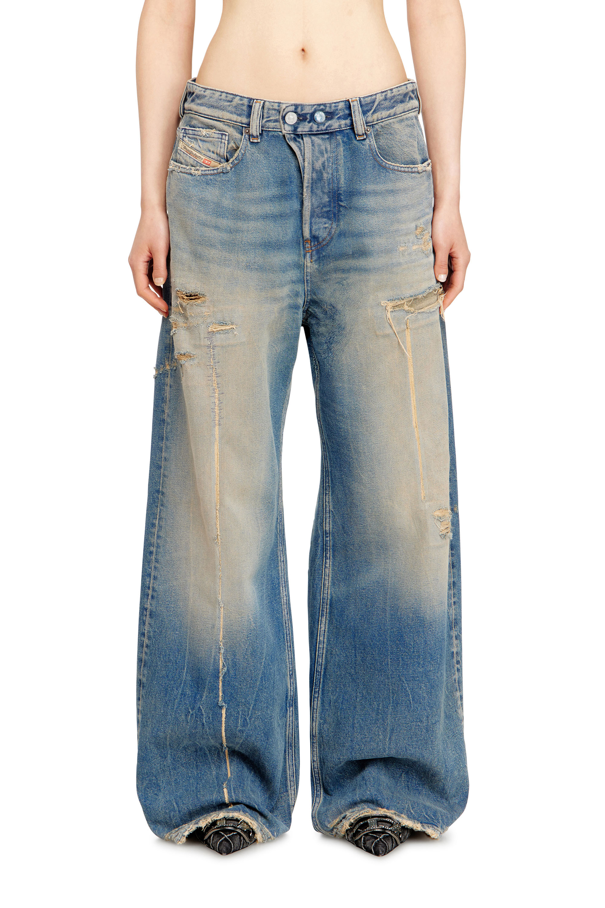 Diesel - Unisex Relaxed Jeans 1996 D-Sire 09N29, Mittelblau - 1