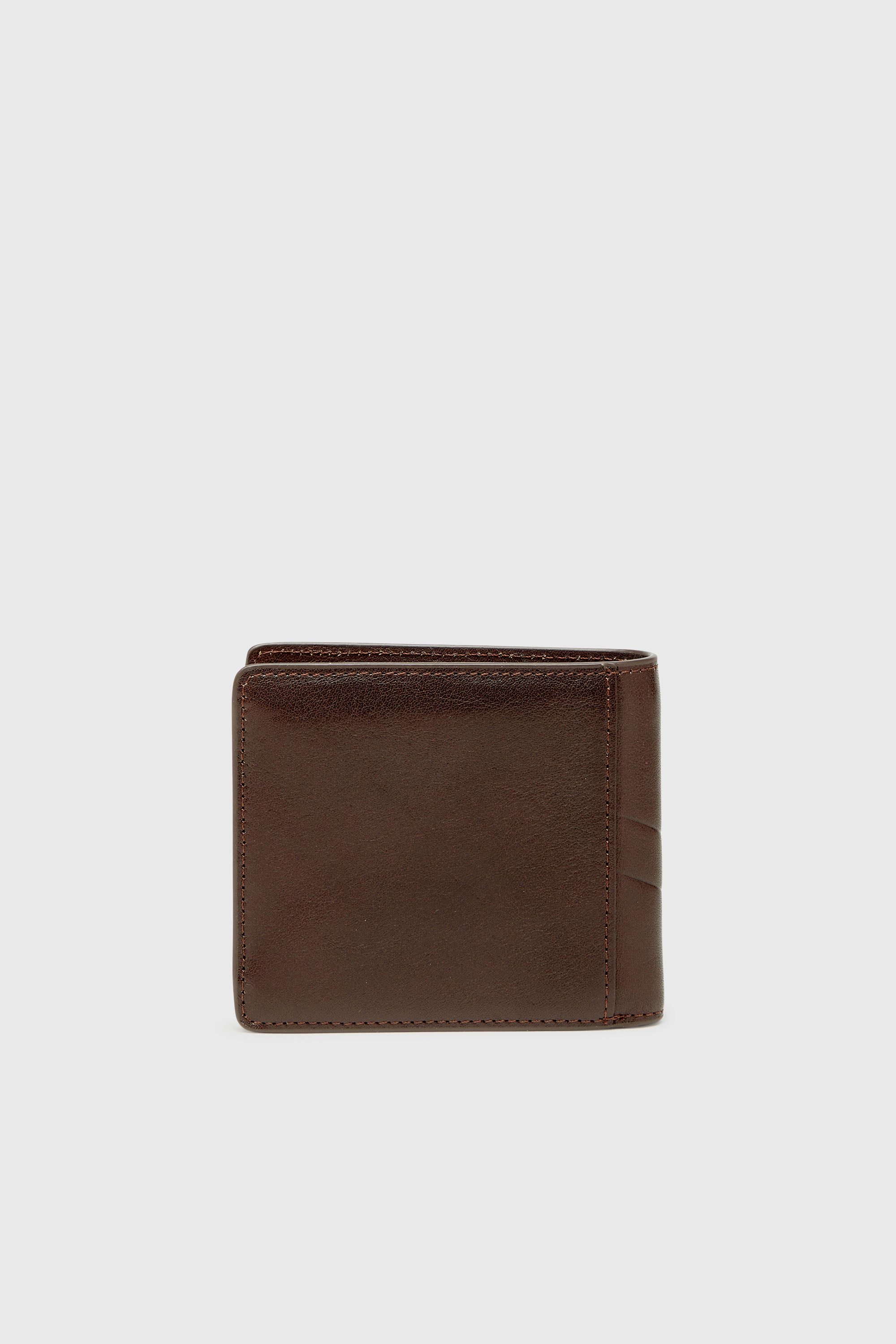 Diesel - FLAG-D BI-FOLD COIN S 3D, Herren Zweifach gefaltete Lederbrieftasche mit gepr&auml;gtem Logo in Braun - 2