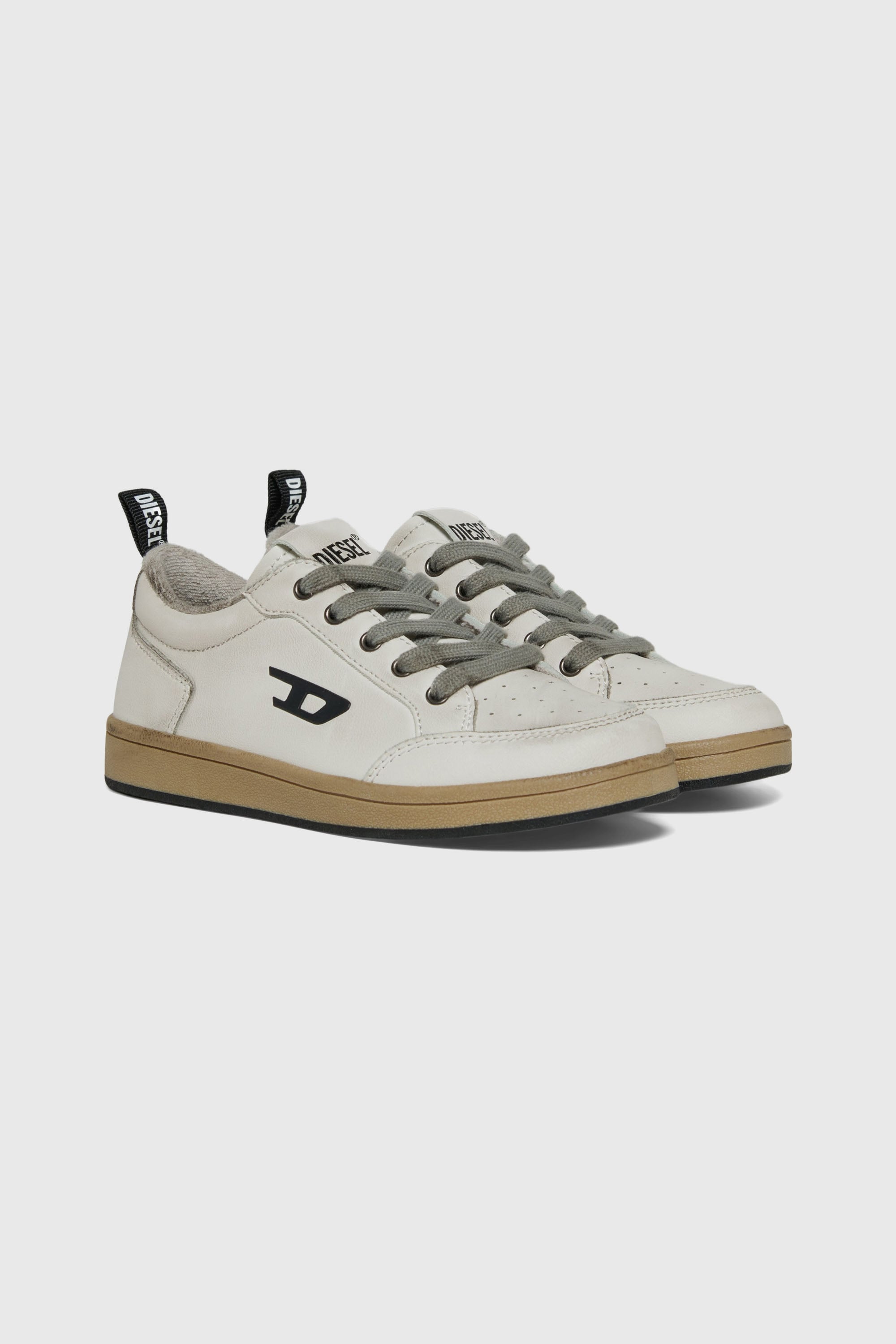 Diesel - S-KIRJY, Unisex S-Kirjy - Perforierte Sneakers mit D Logo in Wei&szlig; - 2