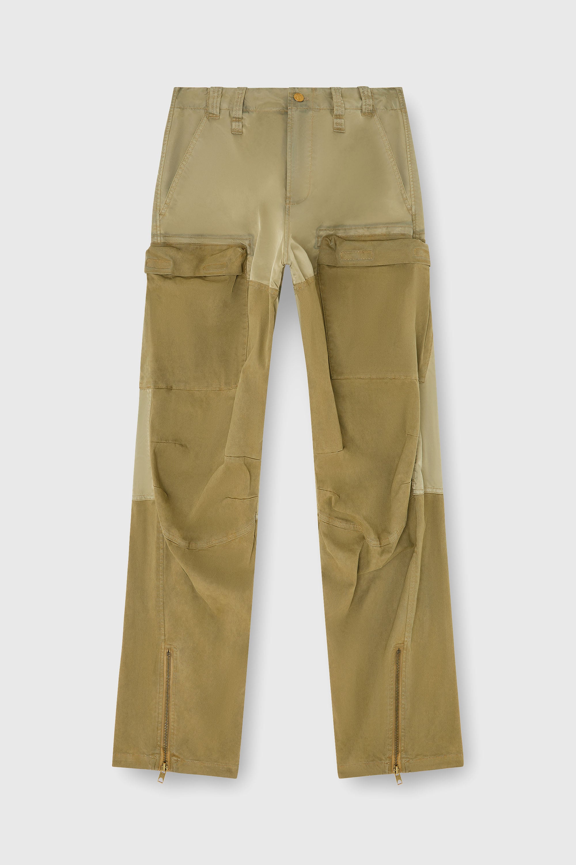 Diesel - P-ARKER, Damen Cargo-Hose aus Baumwolle und Nylon in Armeegr&uuml;n - 2
