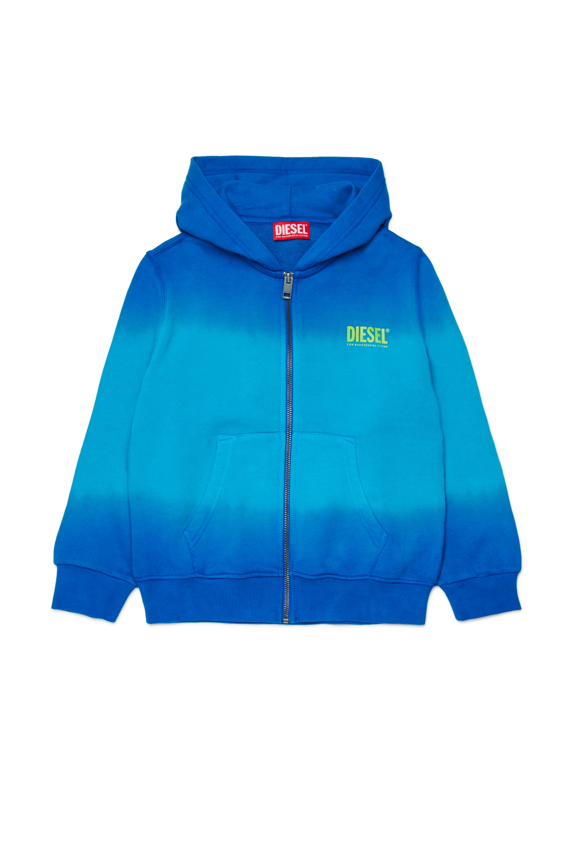 Diesel - SHADE OVER, Herren Verlauf-Hoodie mit Logodruck in Blau - 1