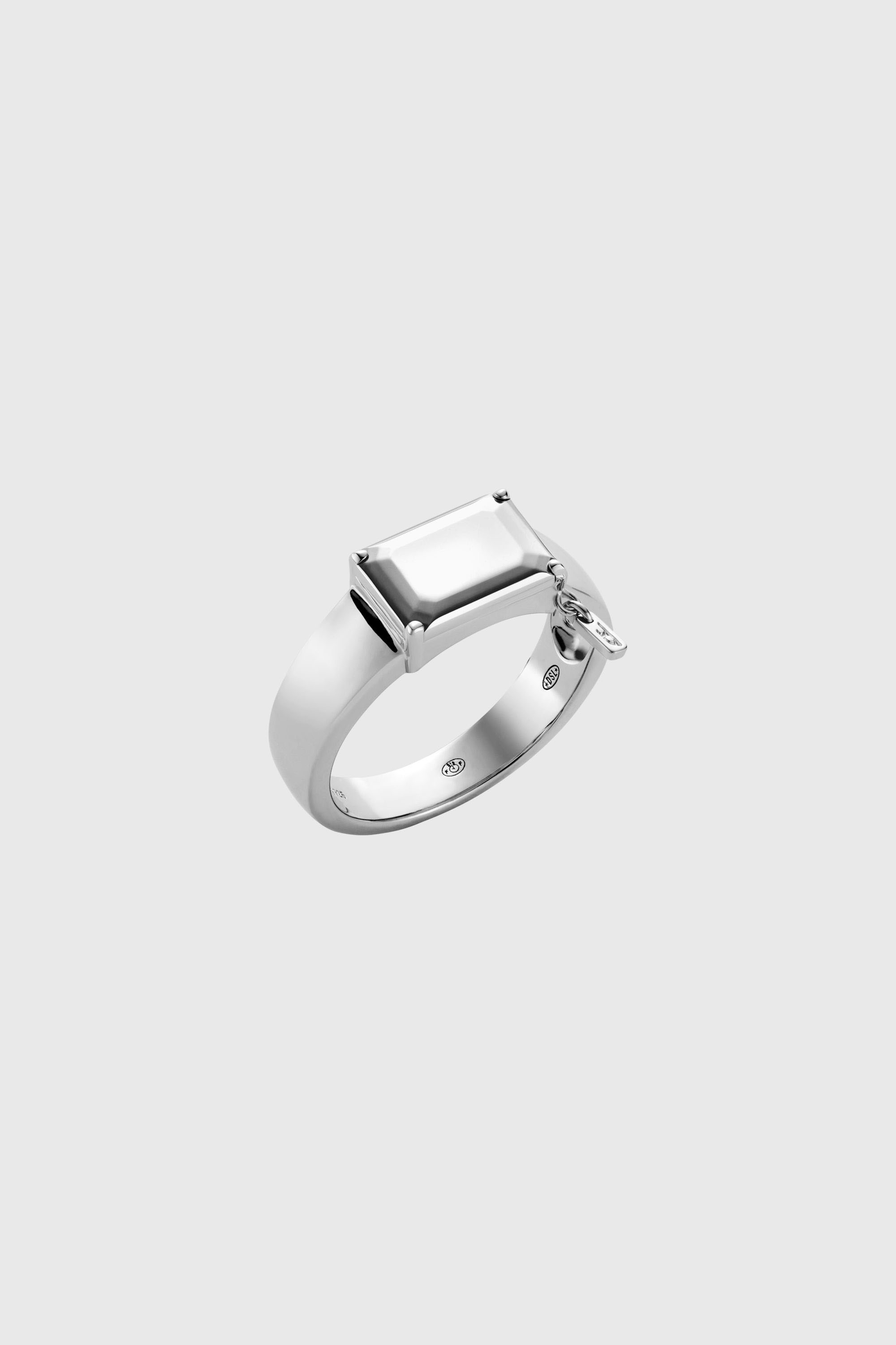 Diesel - DL1365040 STERLING SILVER JEWEL, Unisex Sterlingsilber-Zentralfokus-Ring in Silber - 1