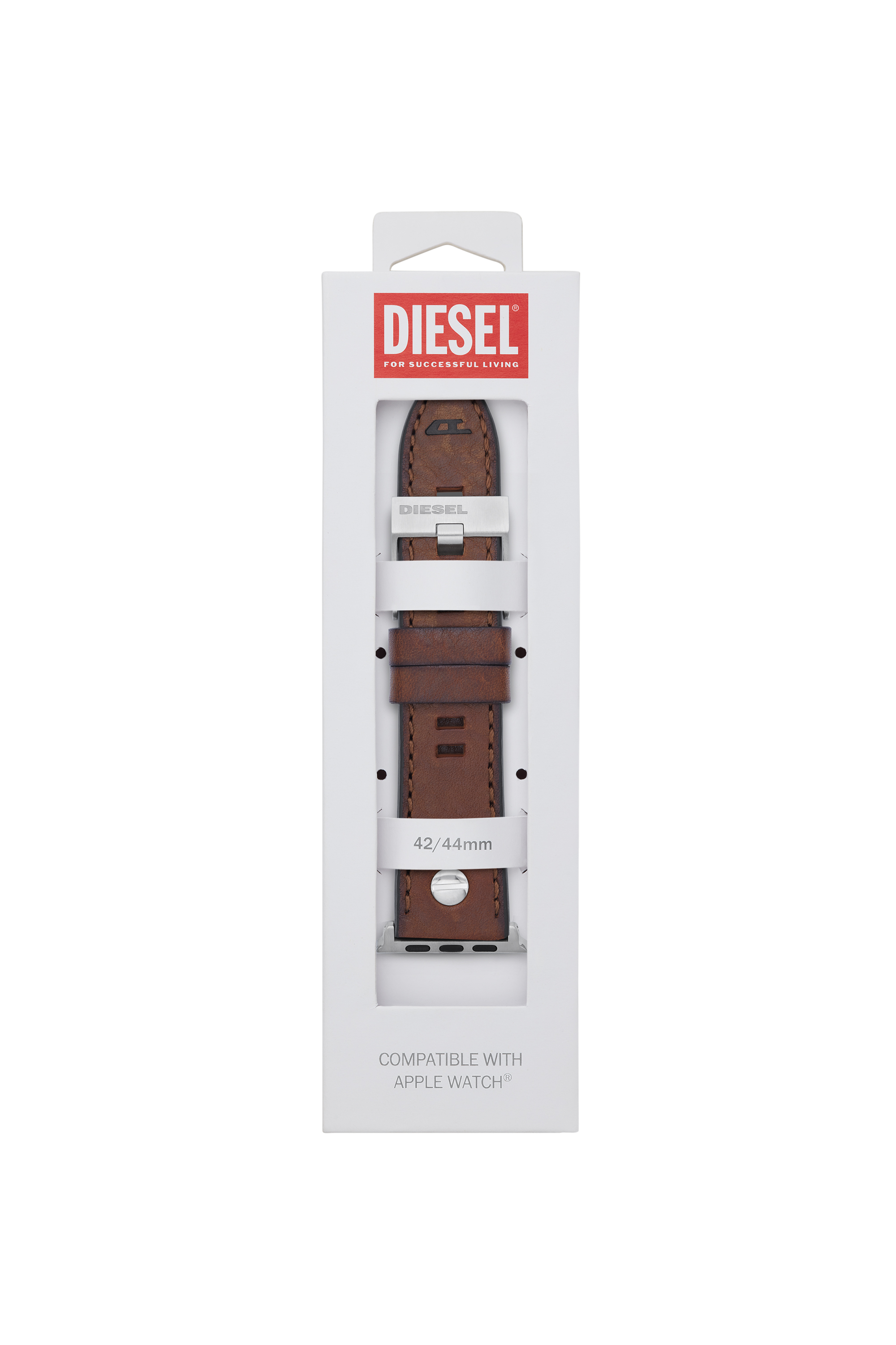 Diesel - DSS002, Unisex Leder Armband f&uuml;r Apple Watch&reg;, 42mm, 44mm, 45mm in Braun - 2