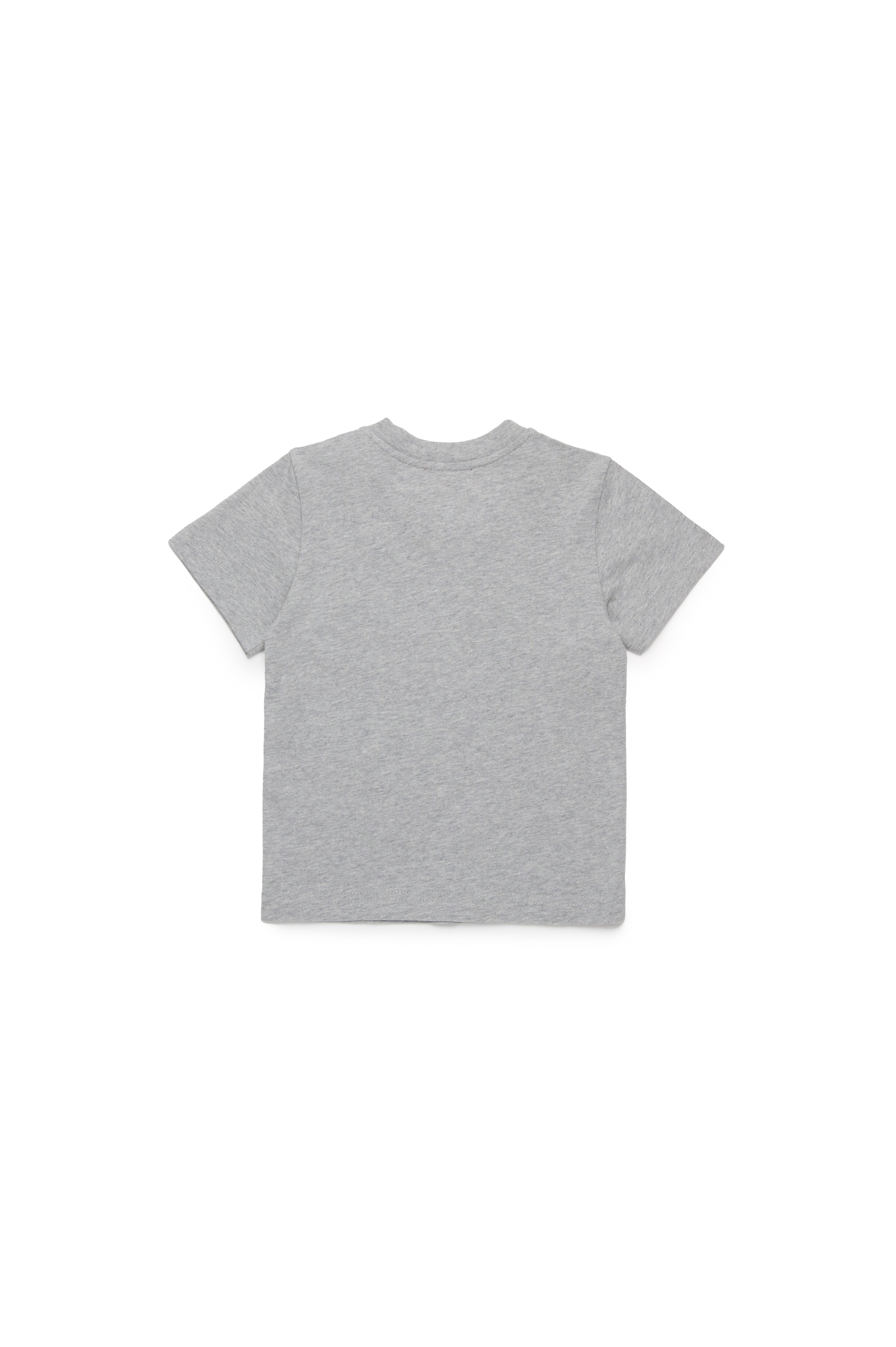 Diesel - TLULLIB, Herren T-Shirt mit ausgefranstem Logo aus Denim in Grau - 2