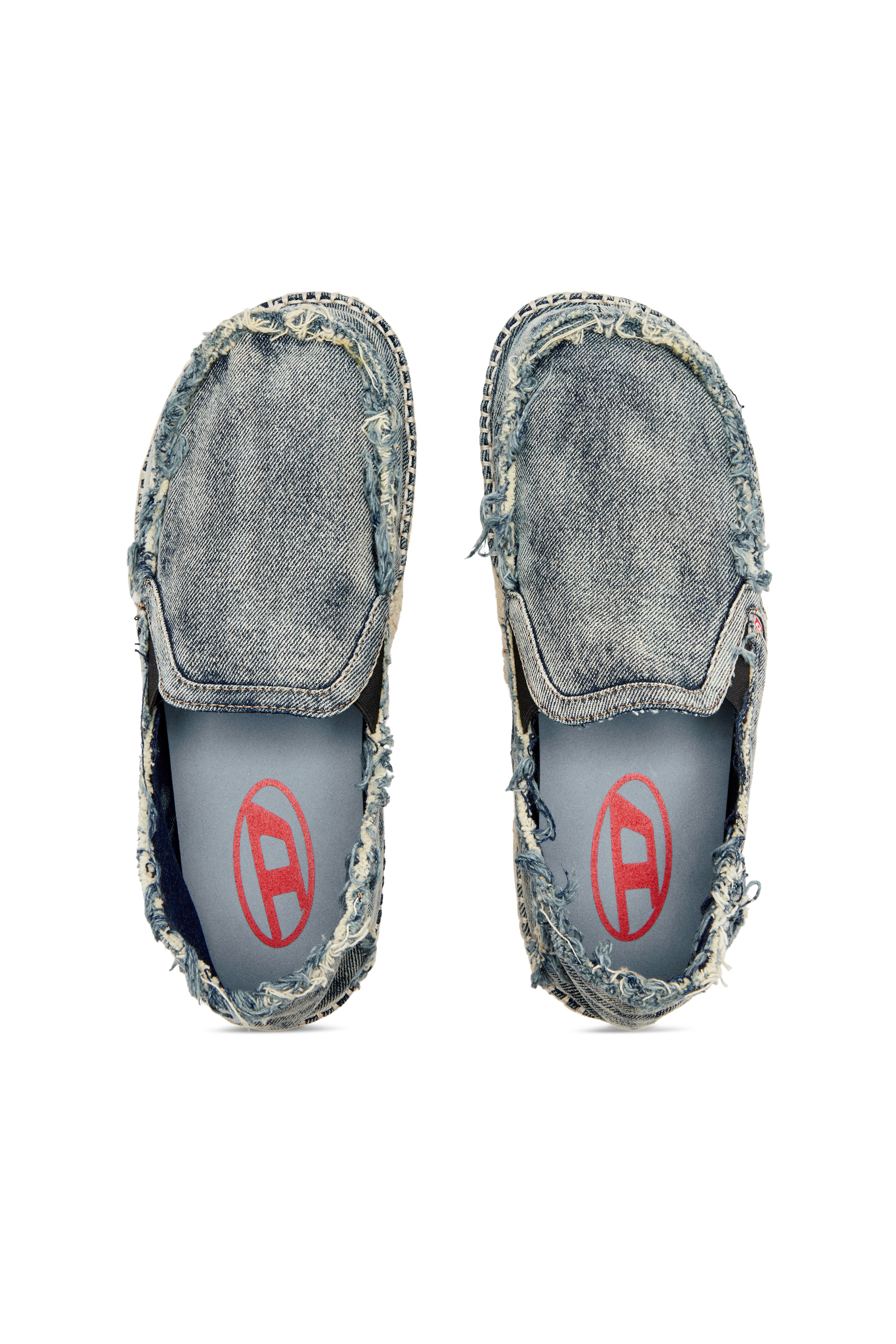 Diesel - D-LUKAS ESP, Herren Loafer-Espadrilles aus vielgetragenem Denim in Hellblau - 6