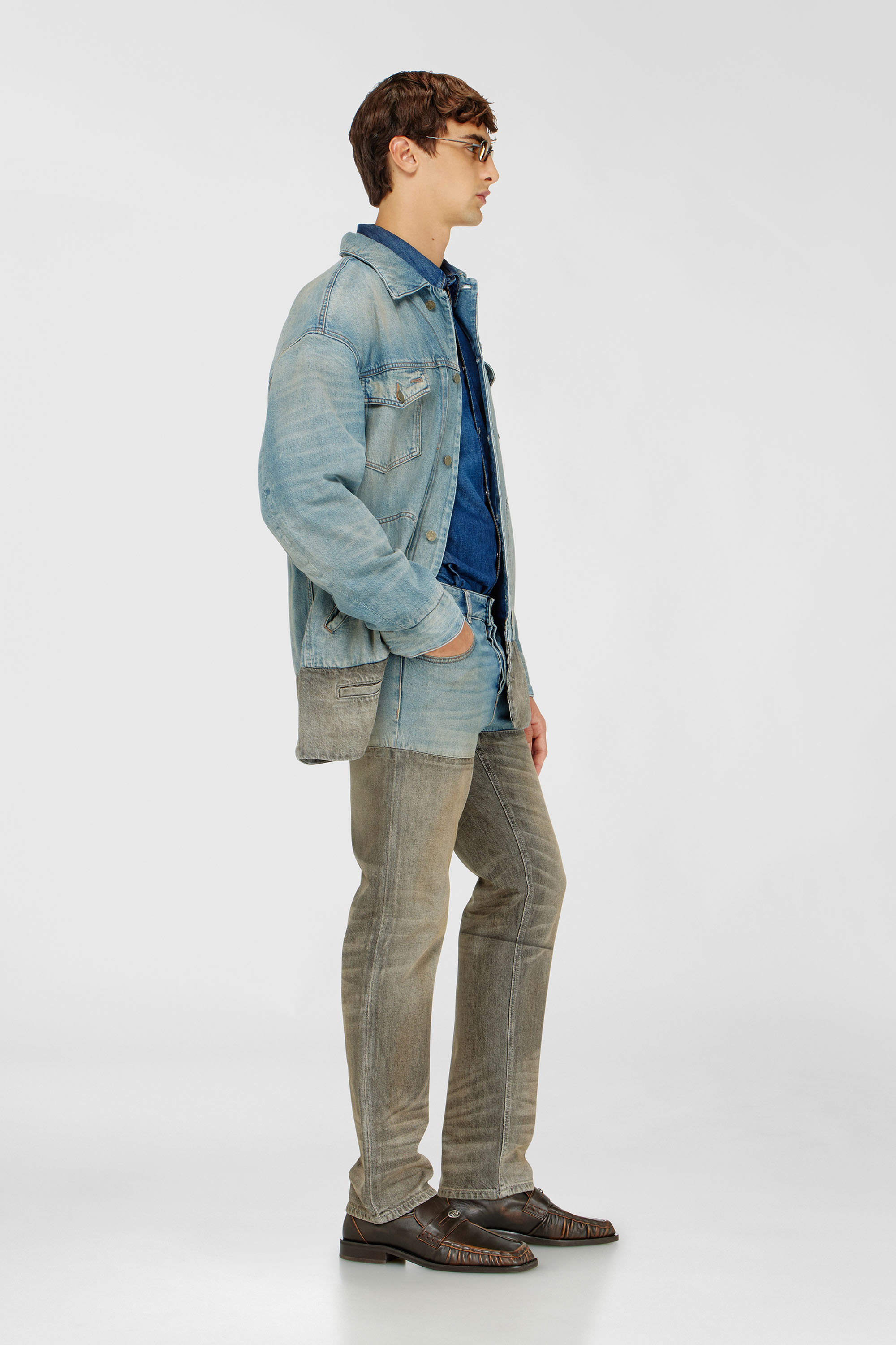 Diesel - Herren Slim Jeans 1993 D-Vyl 0ADDX, Grau/Blau - 1