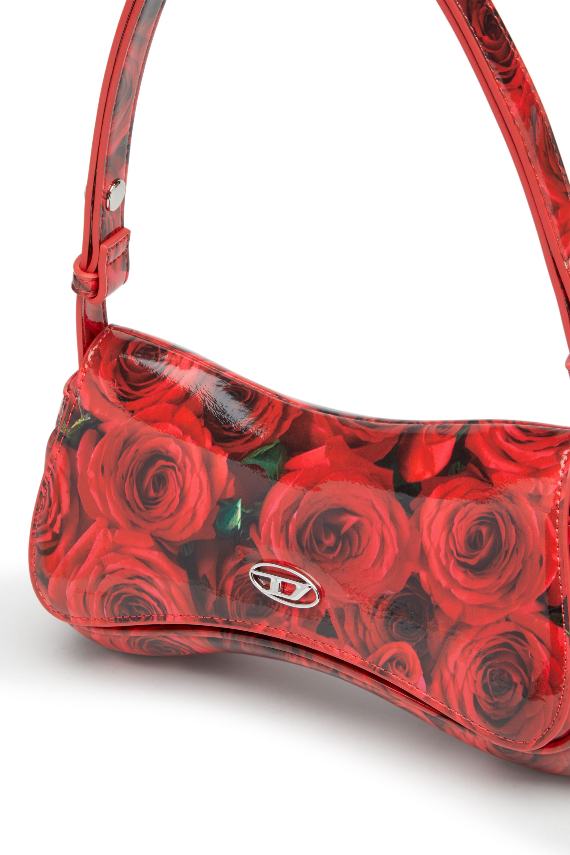 Diesel - PLAY CLUTCH, Damen Play-Glänzende Clutch mit Print in Rot - 5