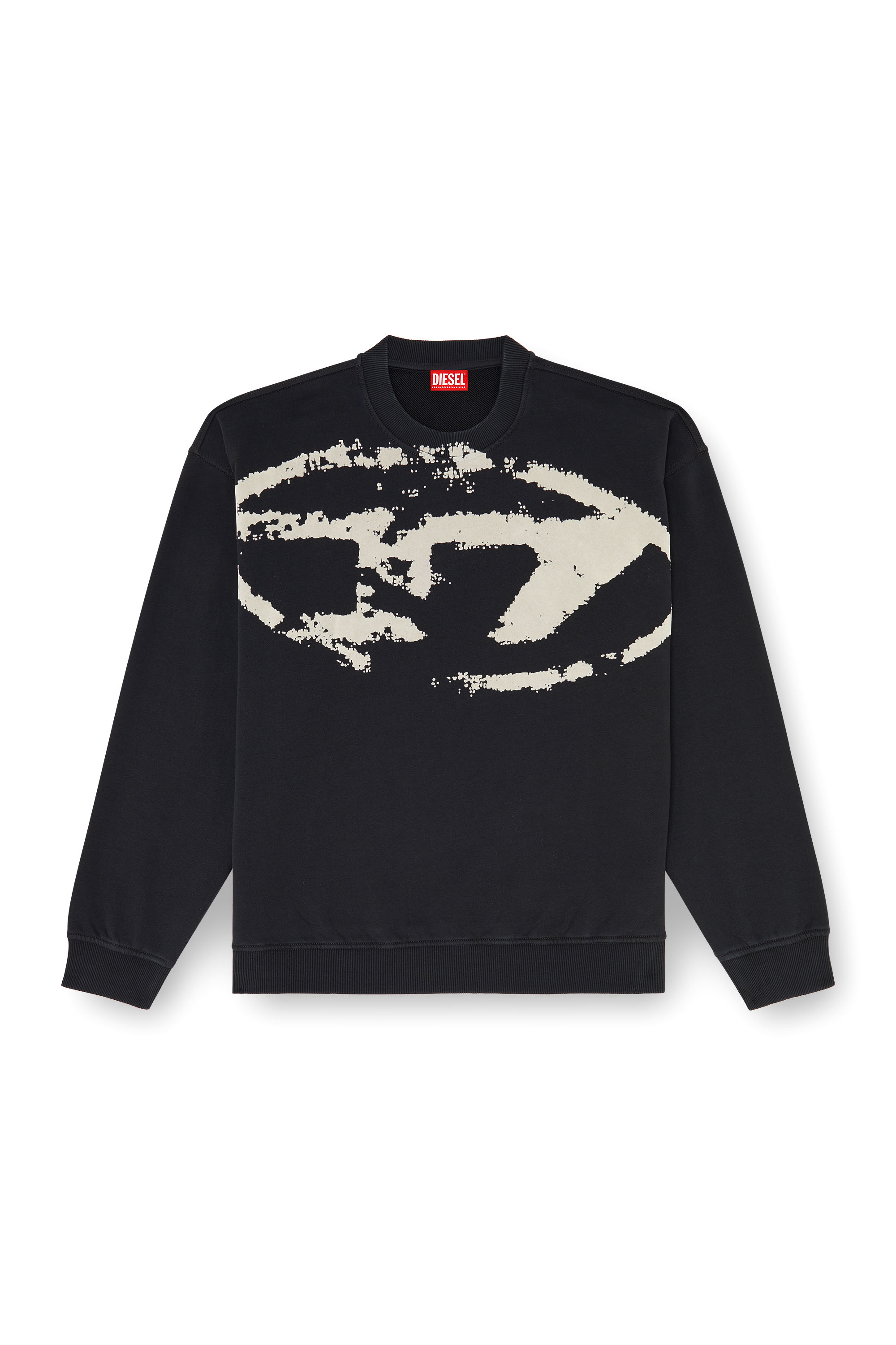 Diesel - S-BOXT-N5, Herren Baumwoll-Sweatshirt mit geflocktem Oval D in null - 2