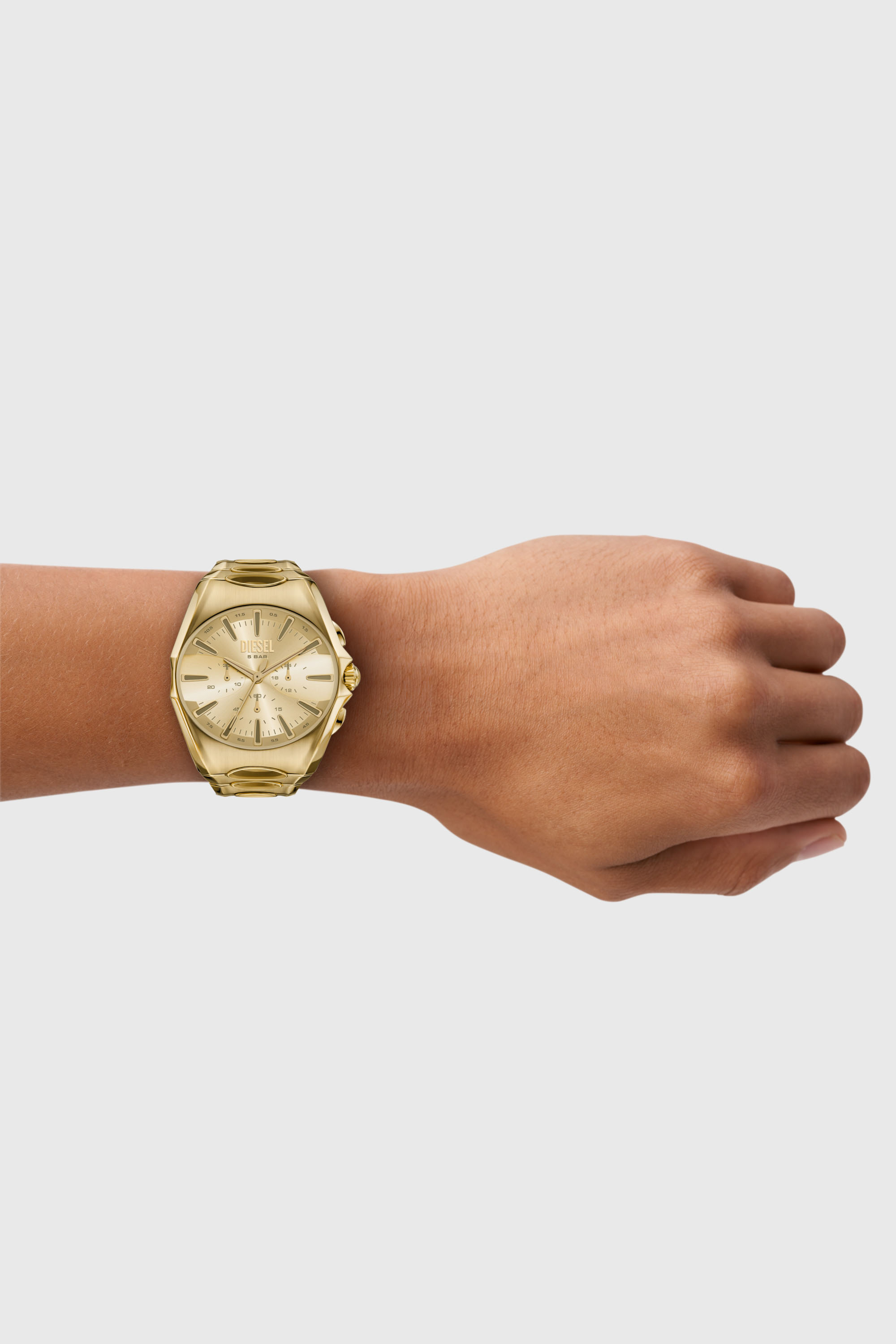 Diesel - DZ4695 WATCH, Herren D-Curve Armbanduhr aus Goldfarbene Edelstahl in Gold - 4