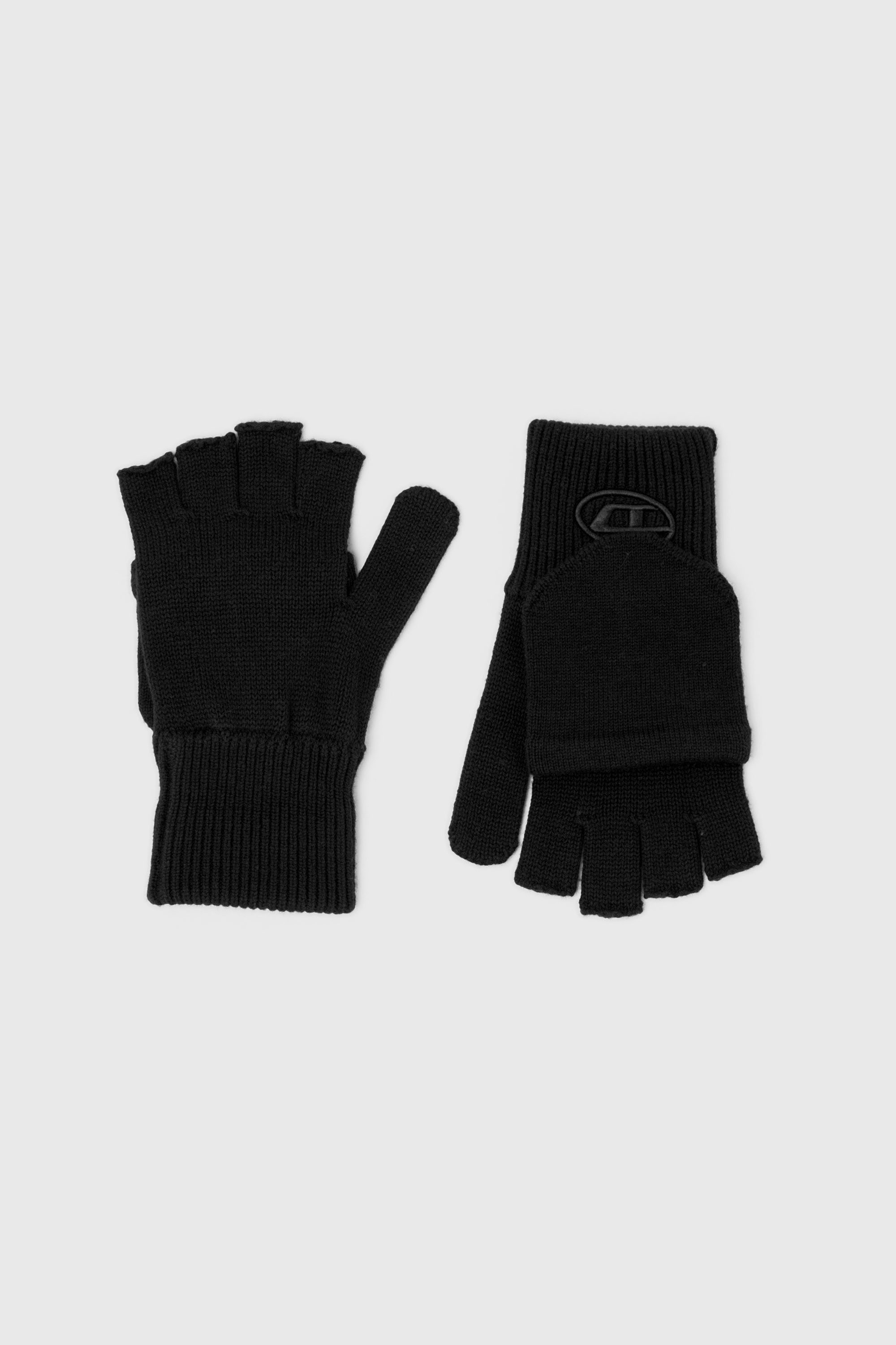 Diesel - K-CODY-B, Unisex Handschuhe aus Wollmischung mit Oval-D-Logo in Schwarz - 2
