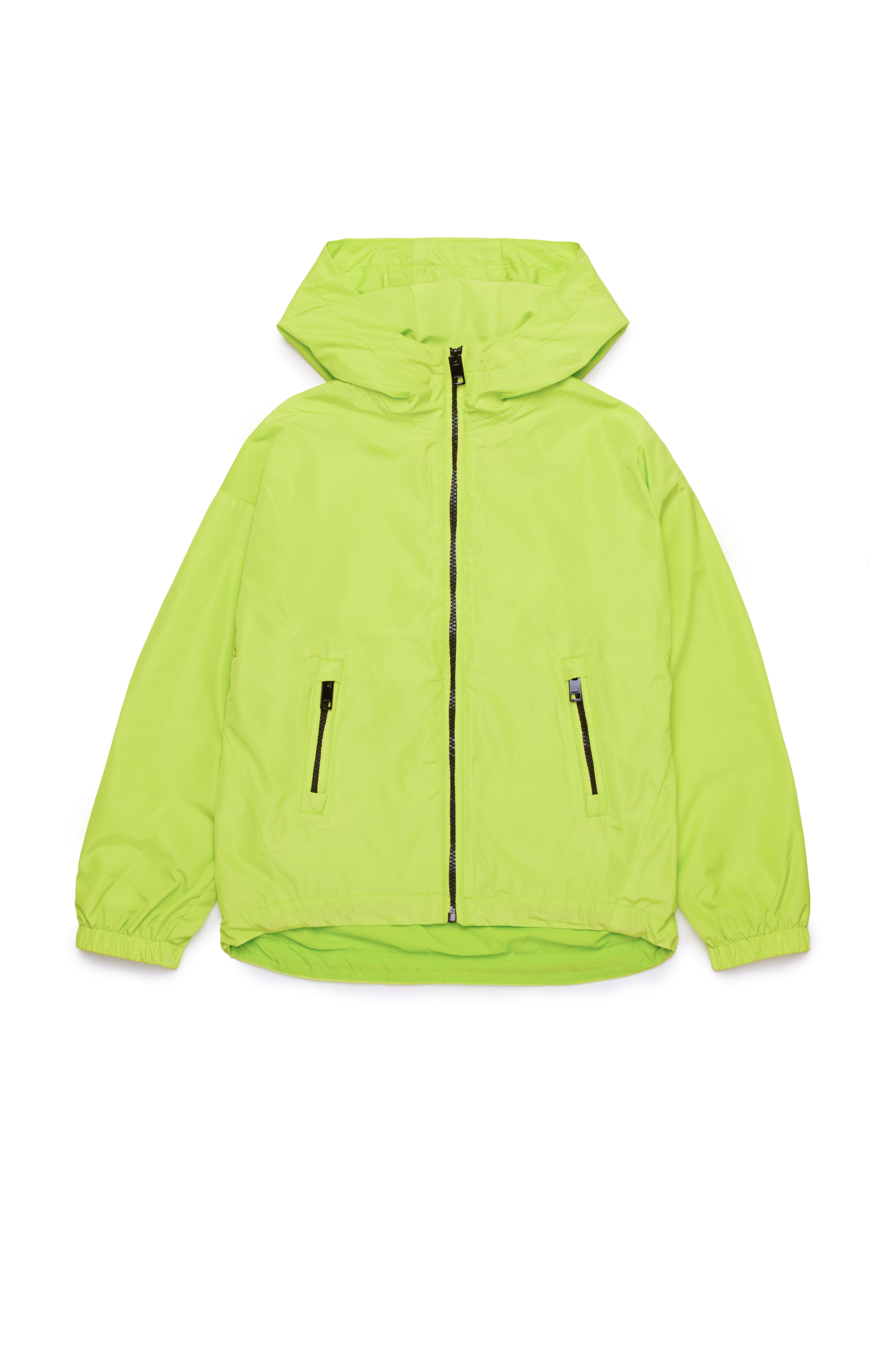 Diesel - JCLOG, Herren Windjacke mit großem Oval D-Print in Neongrün - 1