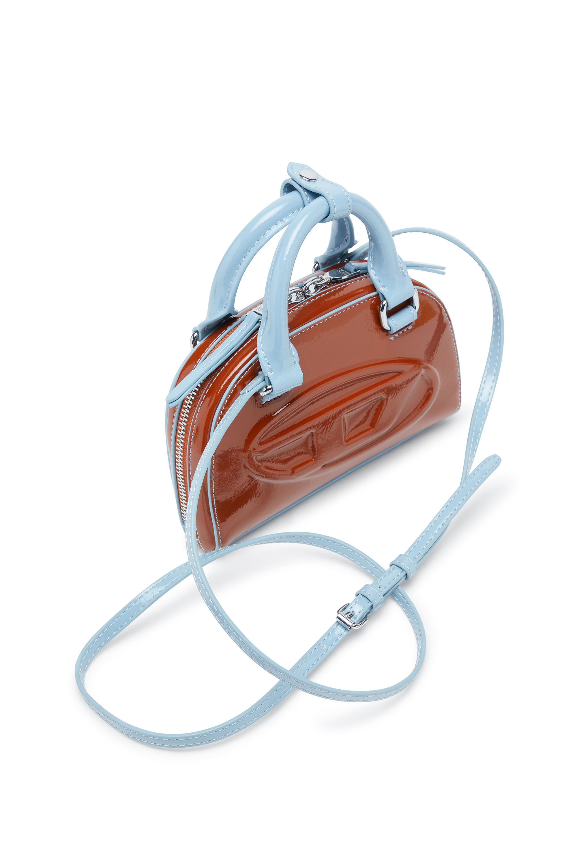 Diesel - 1DR DOME CROSSBODY XS, Damen 1DR Dome-Mini Umhängetasche mit Naplak-Effekt in Braun - 5