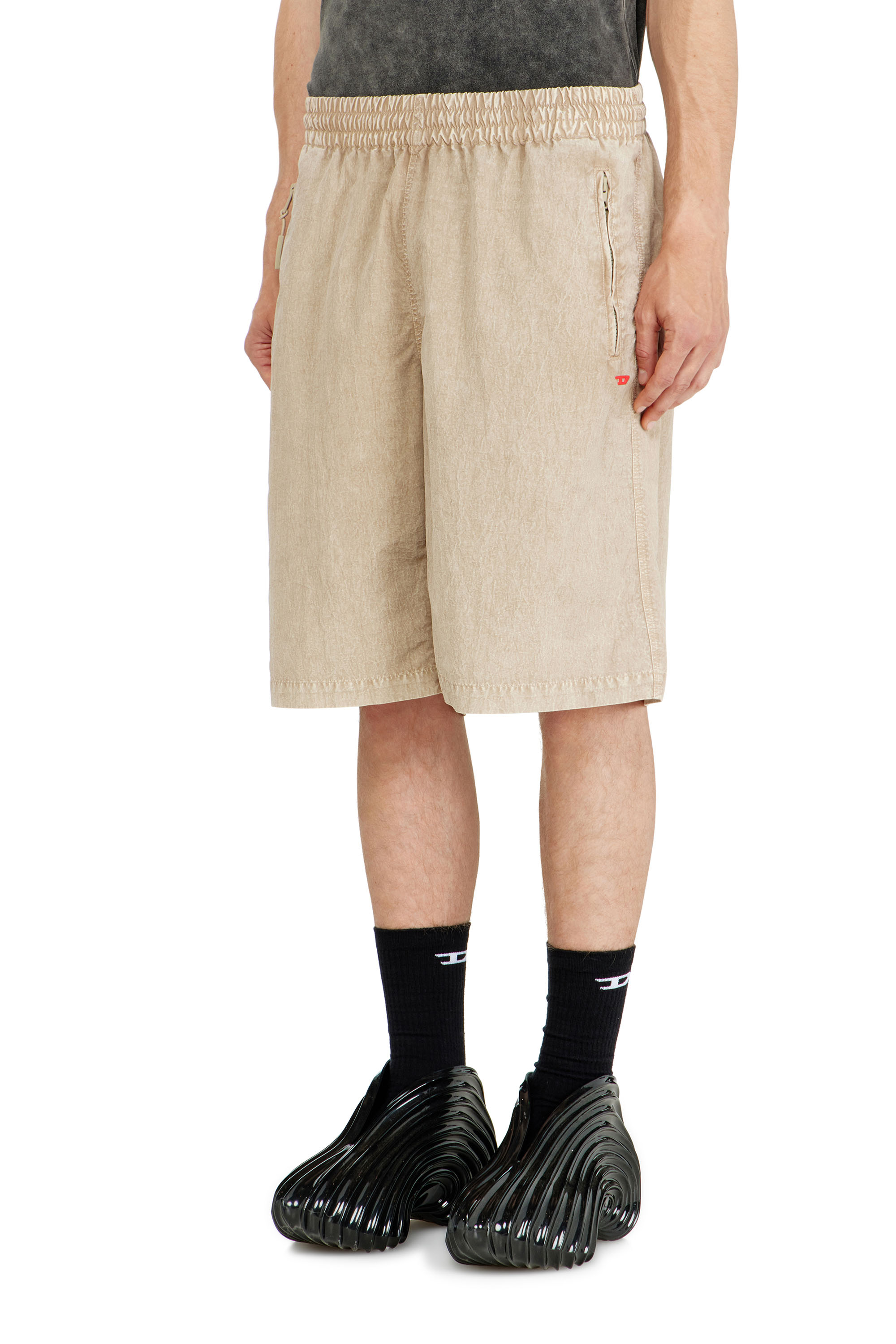 Diesel - P-THECK-SHORT-PLBH, Herren Behandelte Nylon-Shorts in Beige - 3
