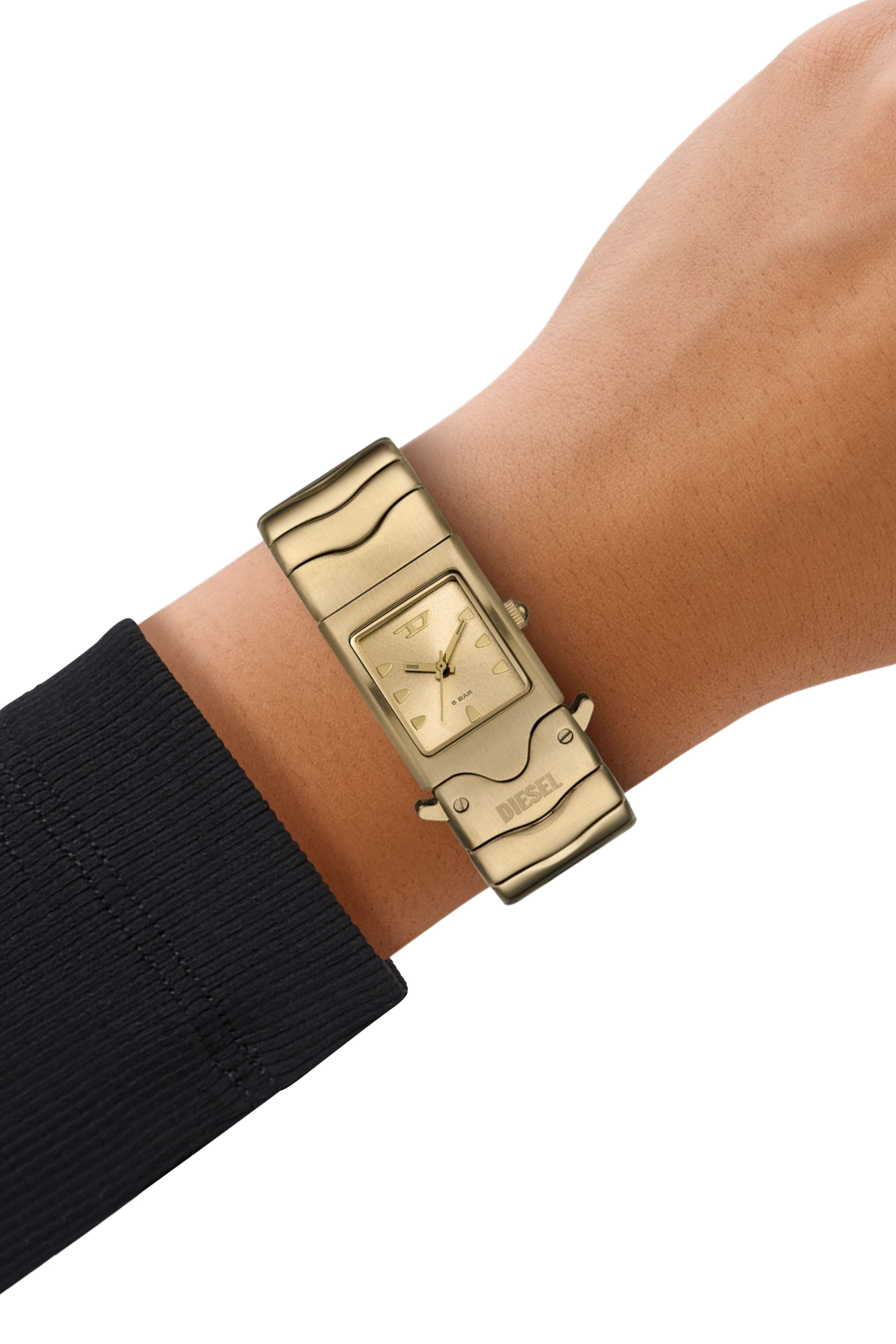 Diesel - DZ2223, Unisex Closer Armbanduhr aus Edelstahl in Gold - 4